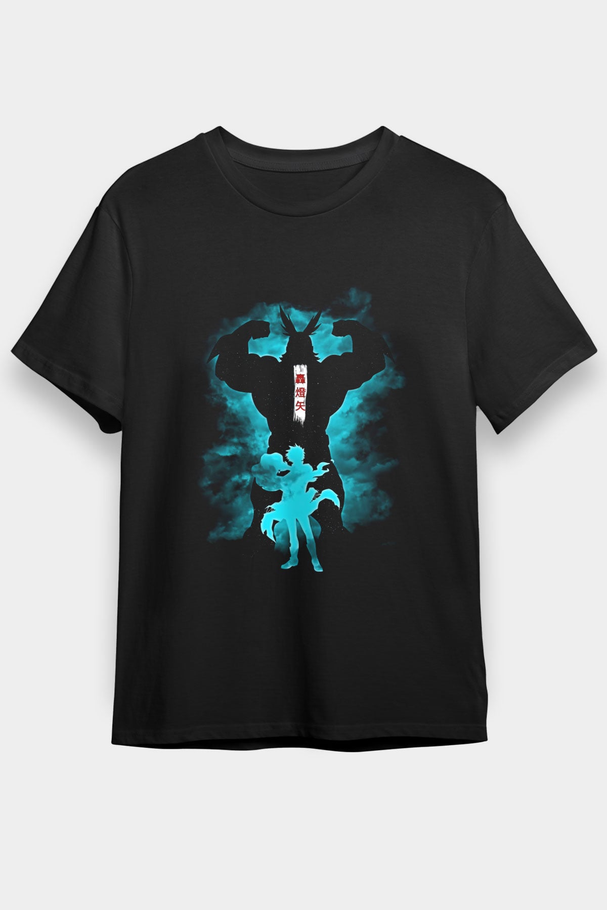 Dabi Baskılı Unisex Siyah Tişört - Tshirt