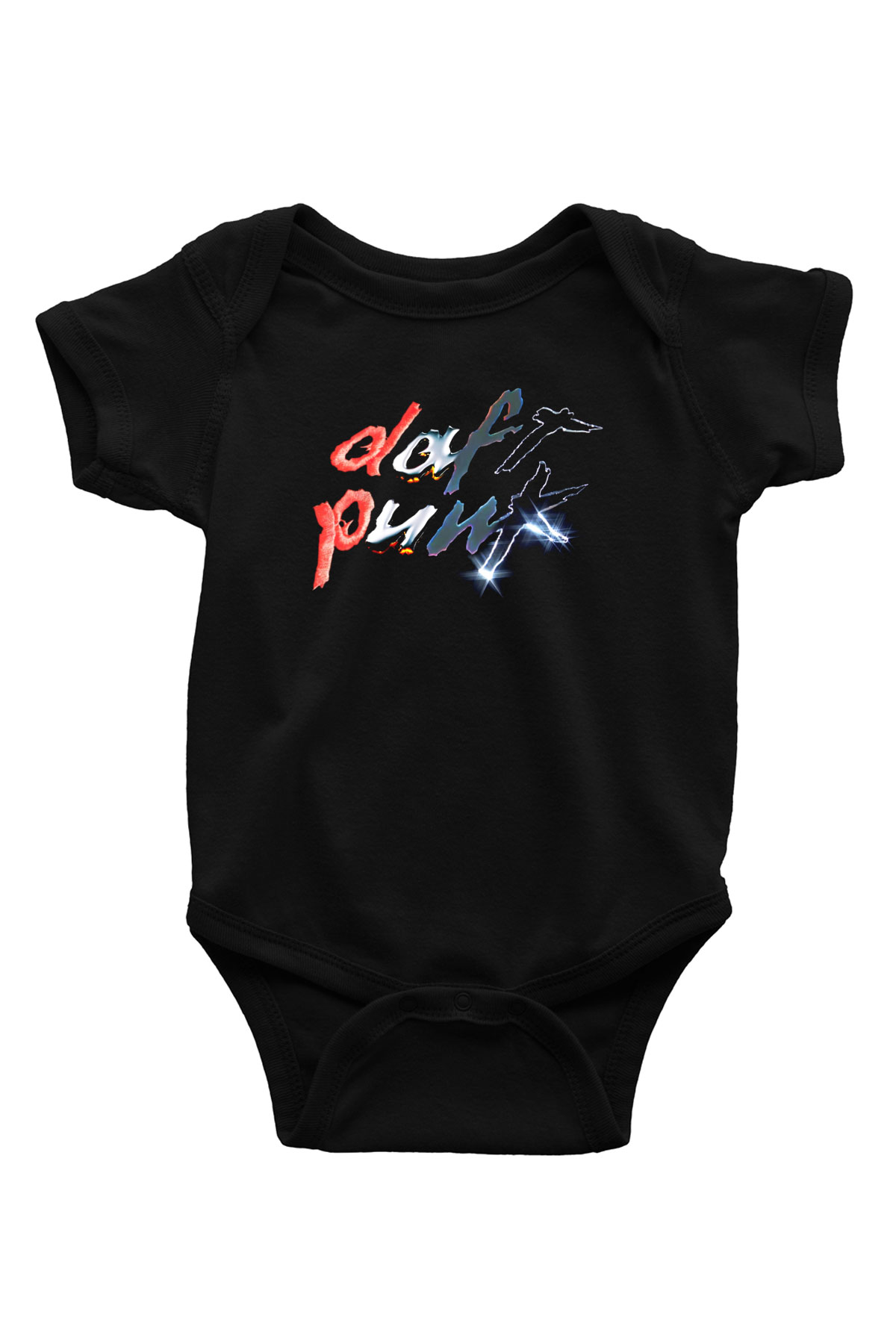 Daft Punk Baskılı Siyah Bebek Body - Zıbın