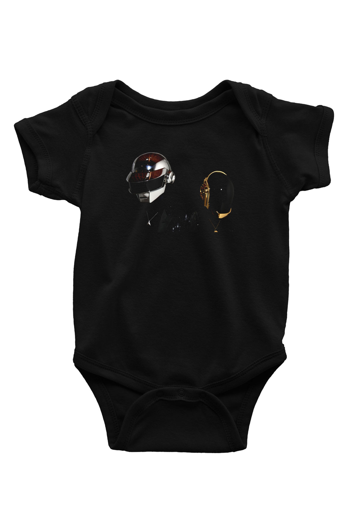 Daft Punk Baskılı Siyah Bebek Body - Zıbın