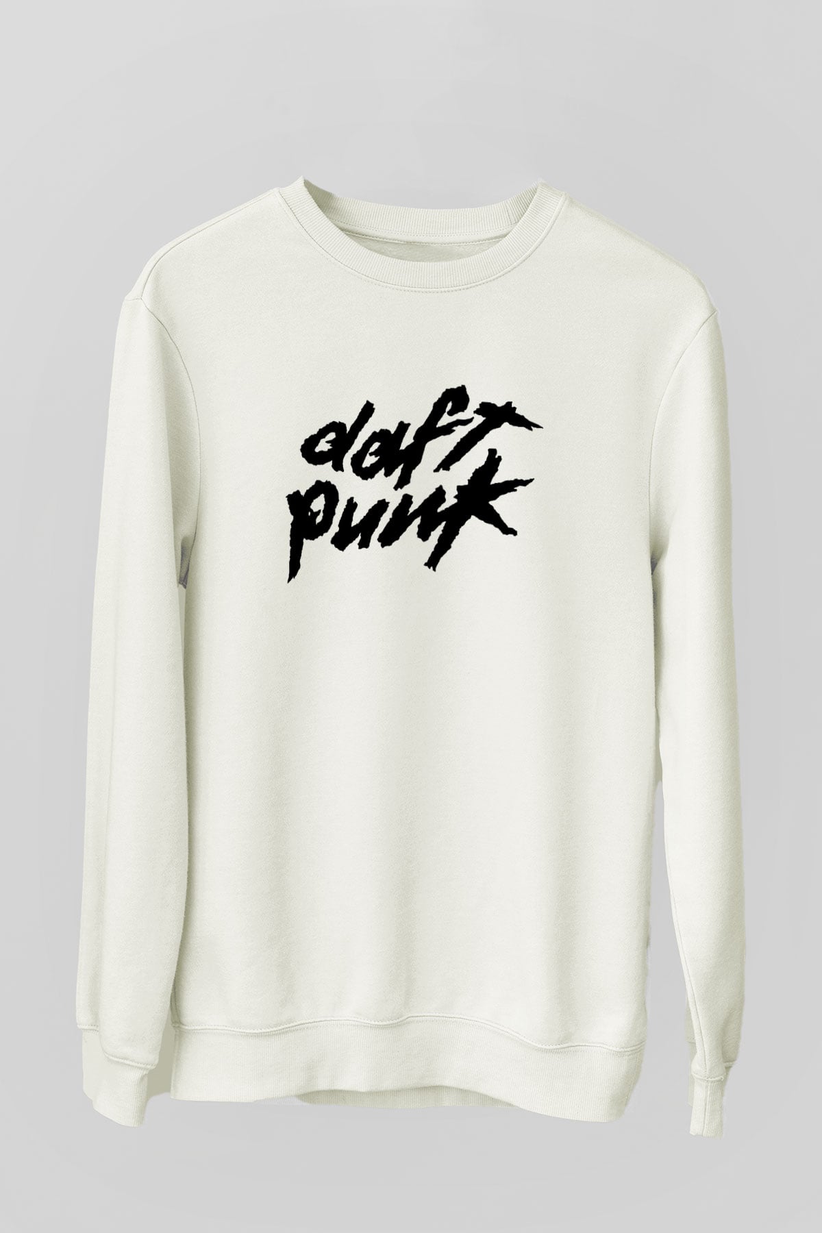 Daft Punk Beyaz Unisex Sweatshirt