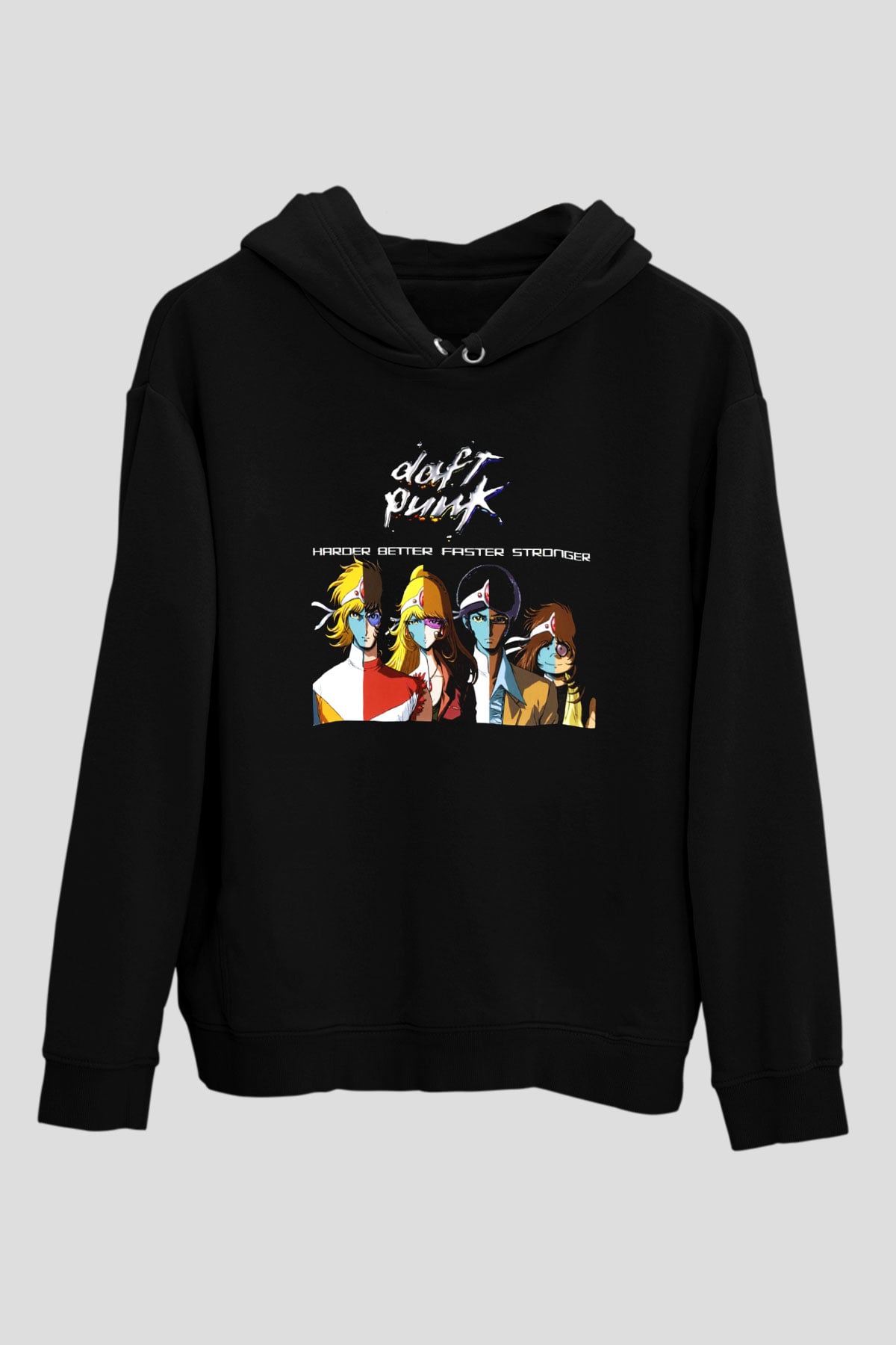 Daft Punk Siyah Unisex Hoodie