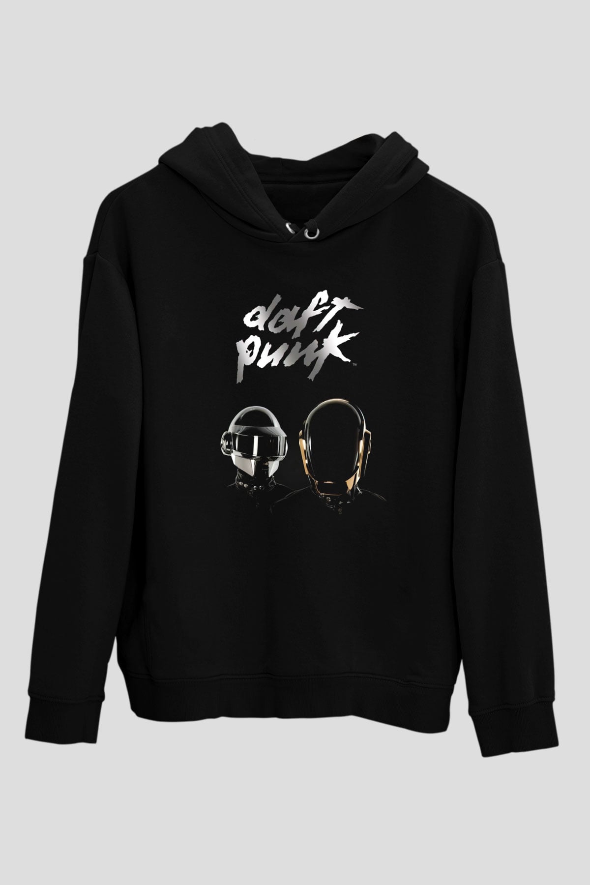 Daft Punk Siyah Unisex Kapüşonlu Sweatshirt