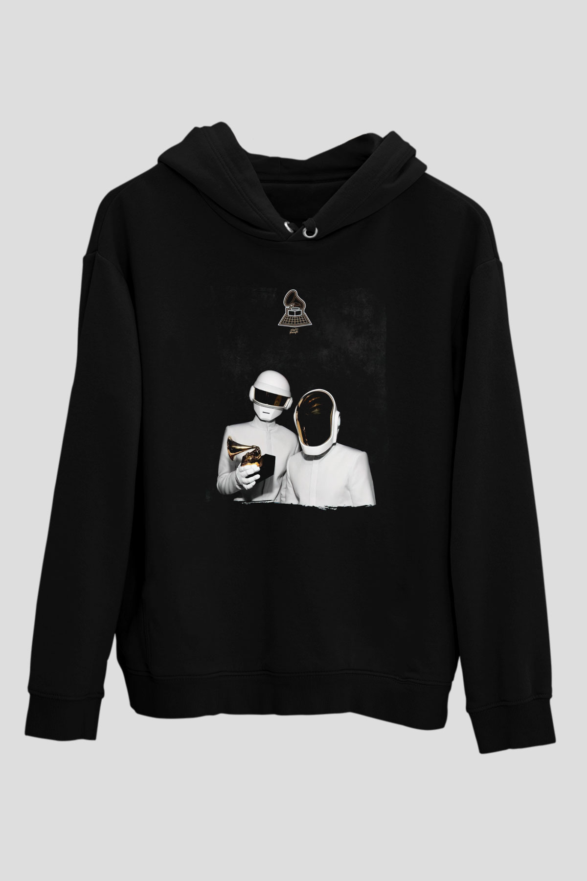 Daft Punk Siyah Unisex Kapüşonlu Sweatshirt