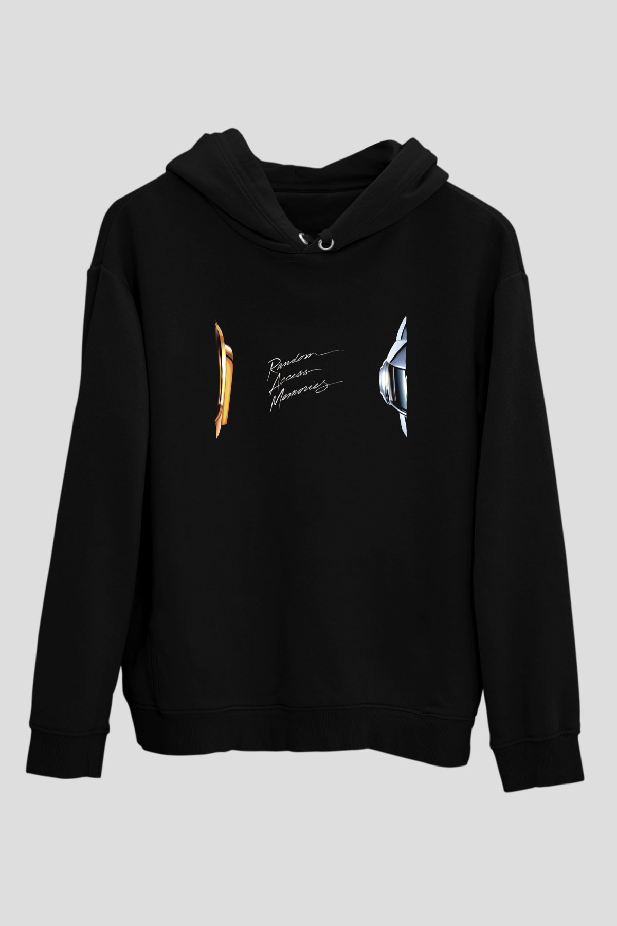 Daft Punk Siyah Unisex Kapüşonlu Sweatshirt