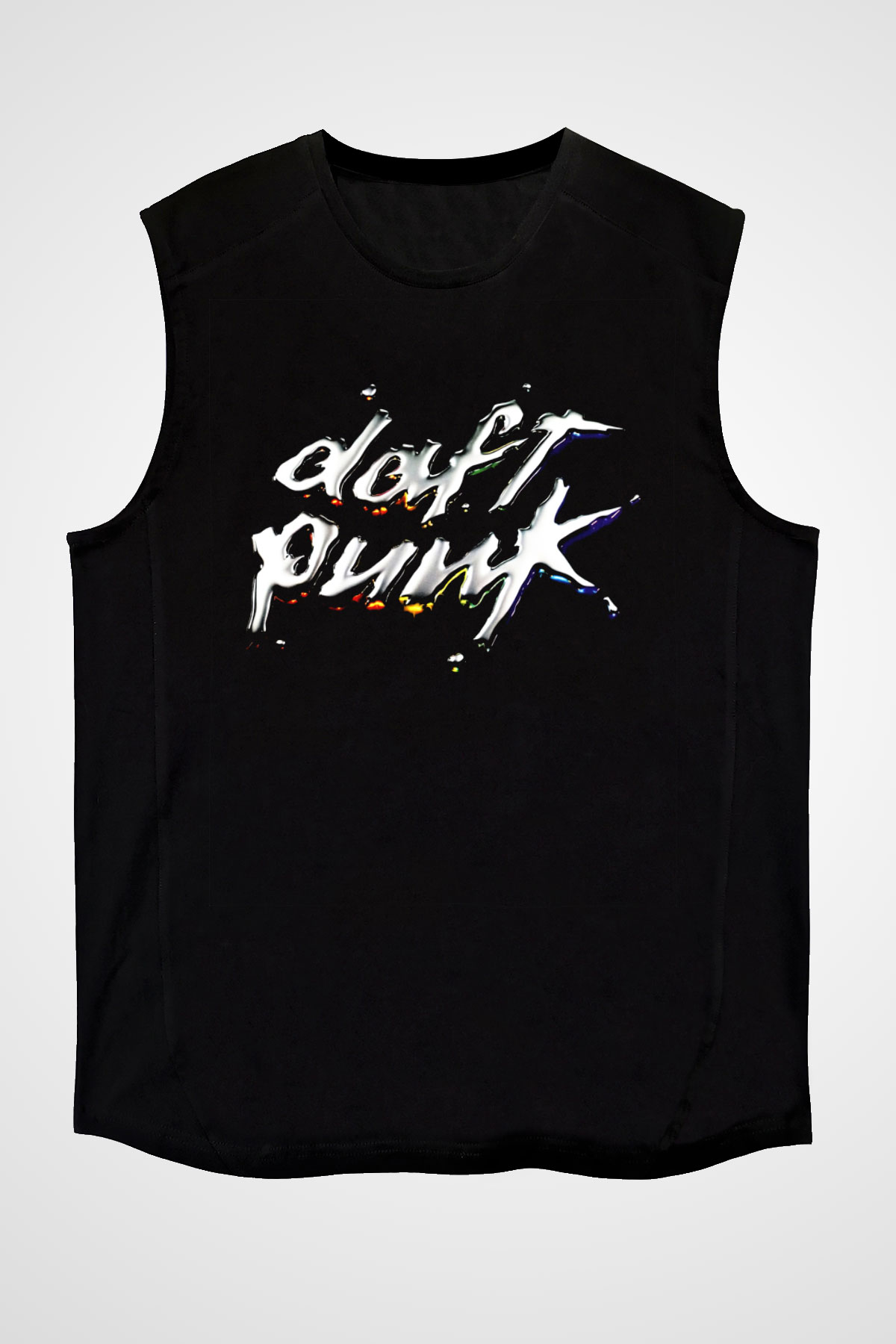 Daft Punk Siyah Unisex Kolsuz Tişört