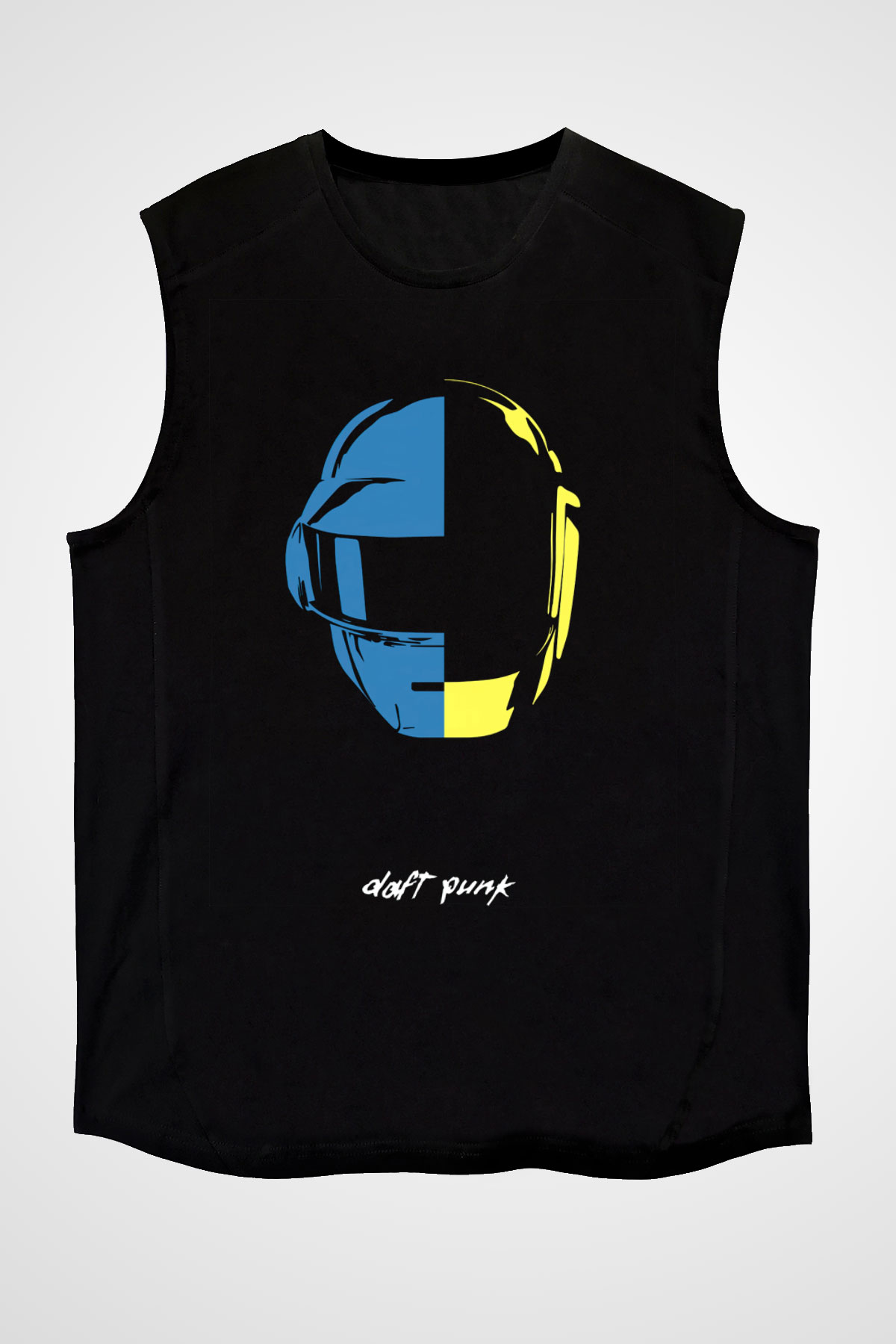 Daft Punk Siyah Unisex Kolsuz Tişört