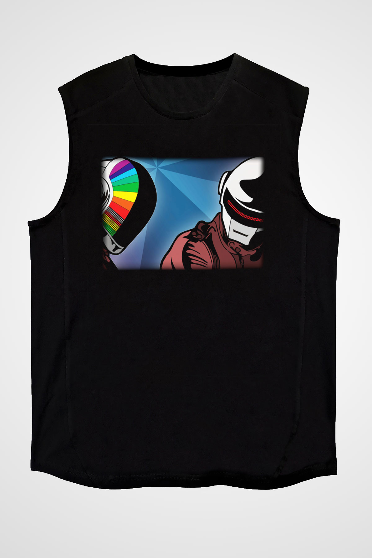 Daft Punk Siyah Unisex Kolsuz Tişört