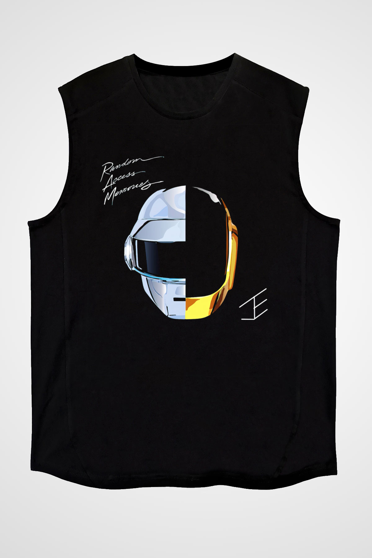 Daft Punk Siyah Unisex Kolsuz Tişört