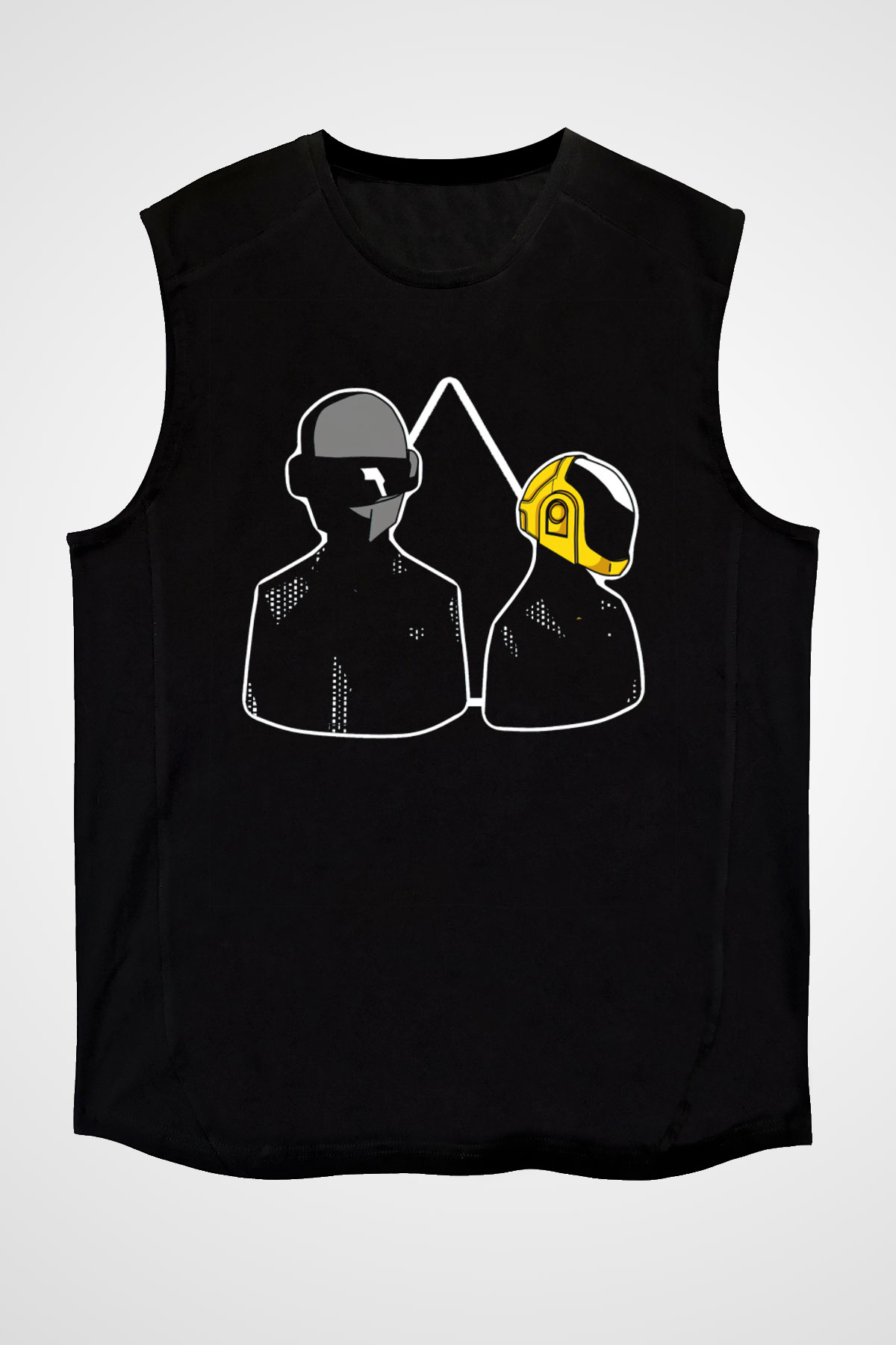 Daft Punk Siyah Unisex Kolsuz Tişört