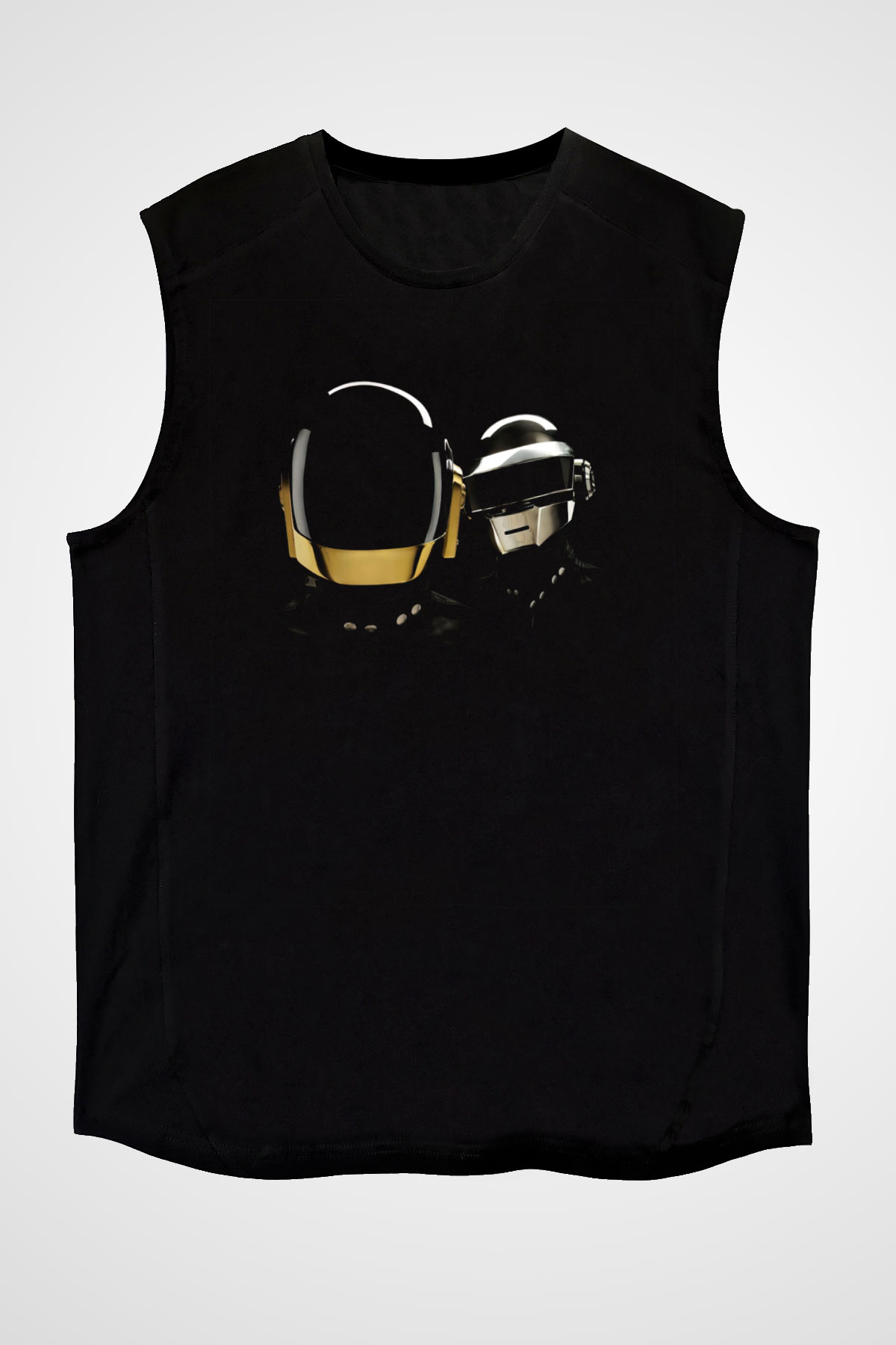 Daft Punk Siyah Unisex Kolsuz Tişört