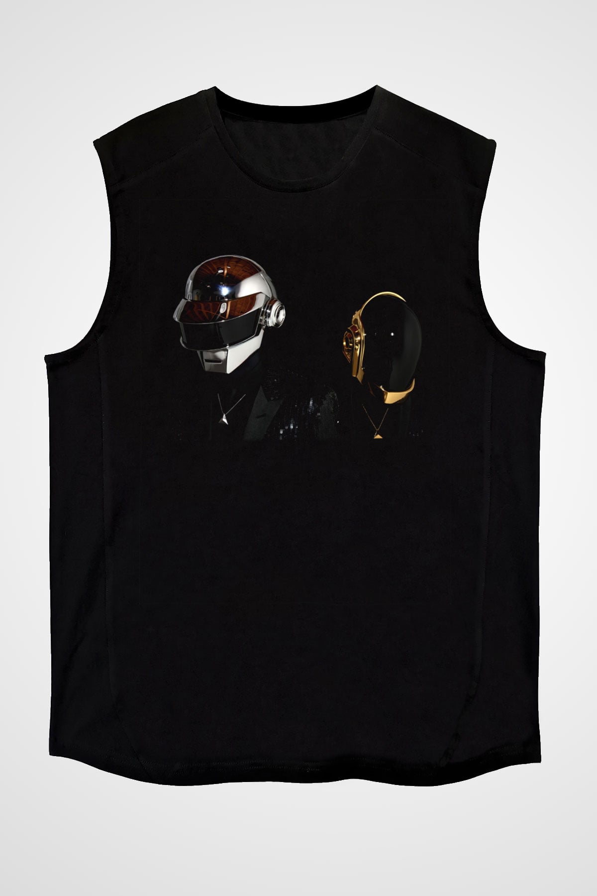 Daft Punk Siyah Unisex Kolsuz Tişört