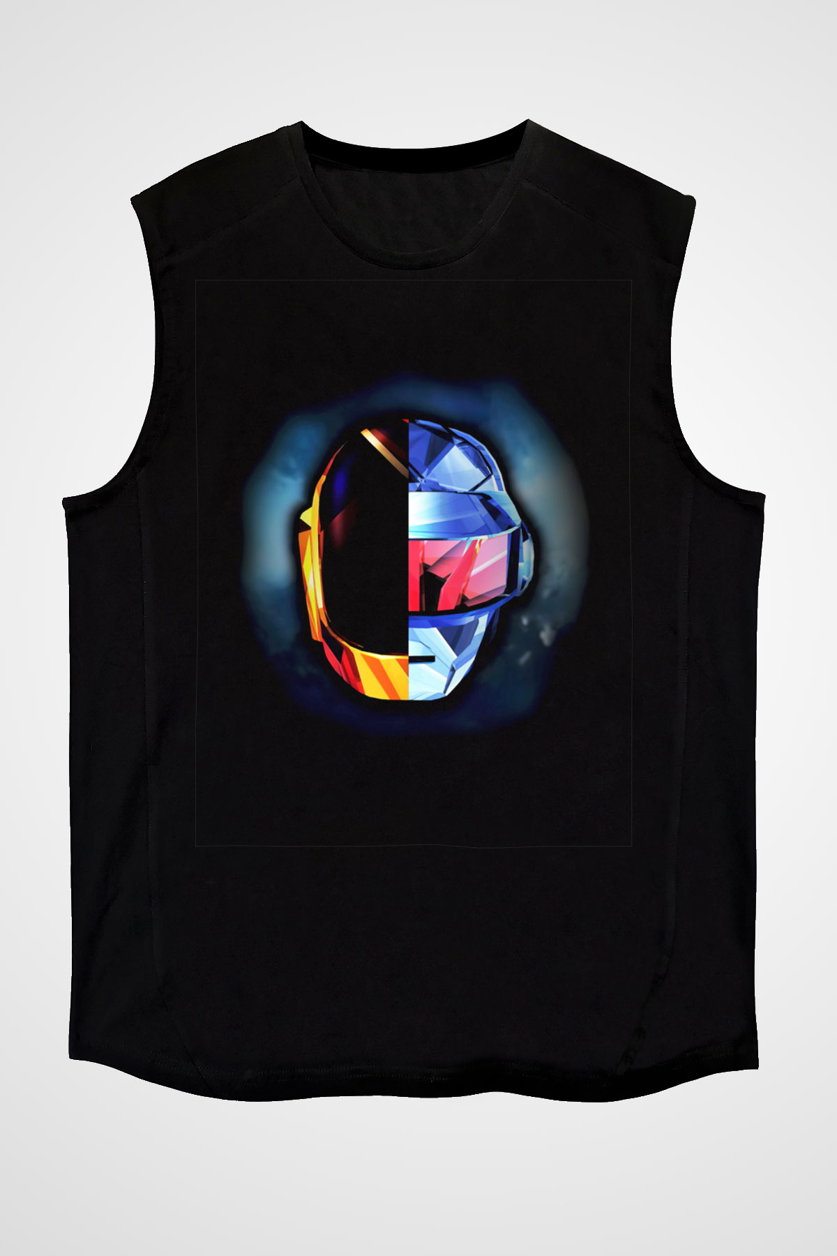 Daft Punk Siyah Unisex Kolsuz Tişört