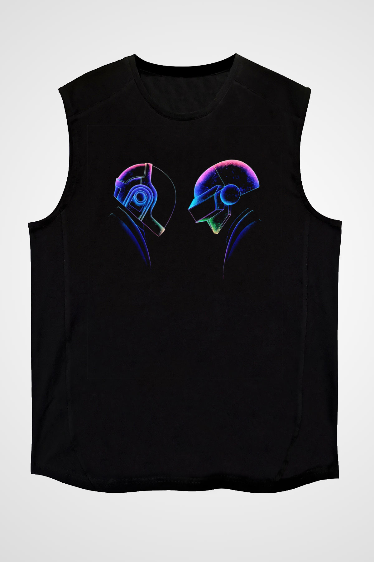 Daft Punk Siyah Unisex Kolsuz Tişört