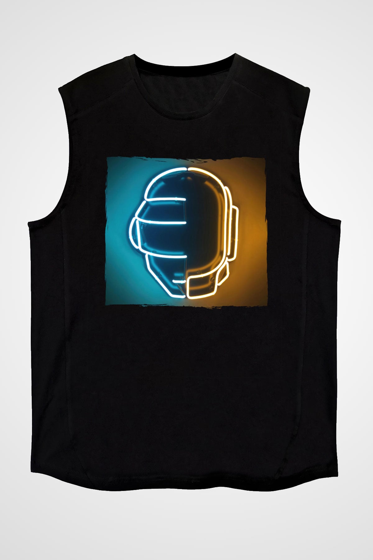 Daft Punk Siyah Unisex Kolsuz Tişört