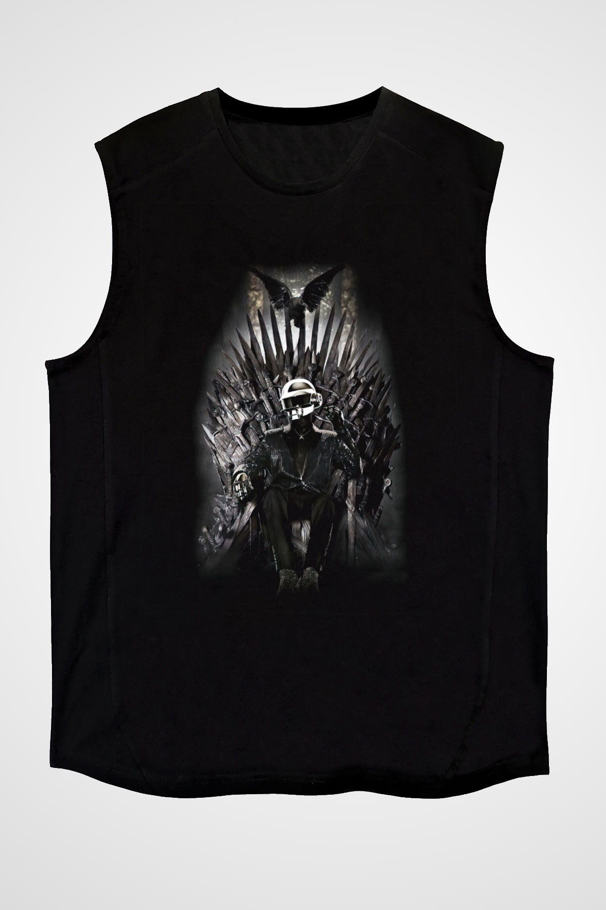 Daft Punk Siyah Unisex Kolsuz Tişört