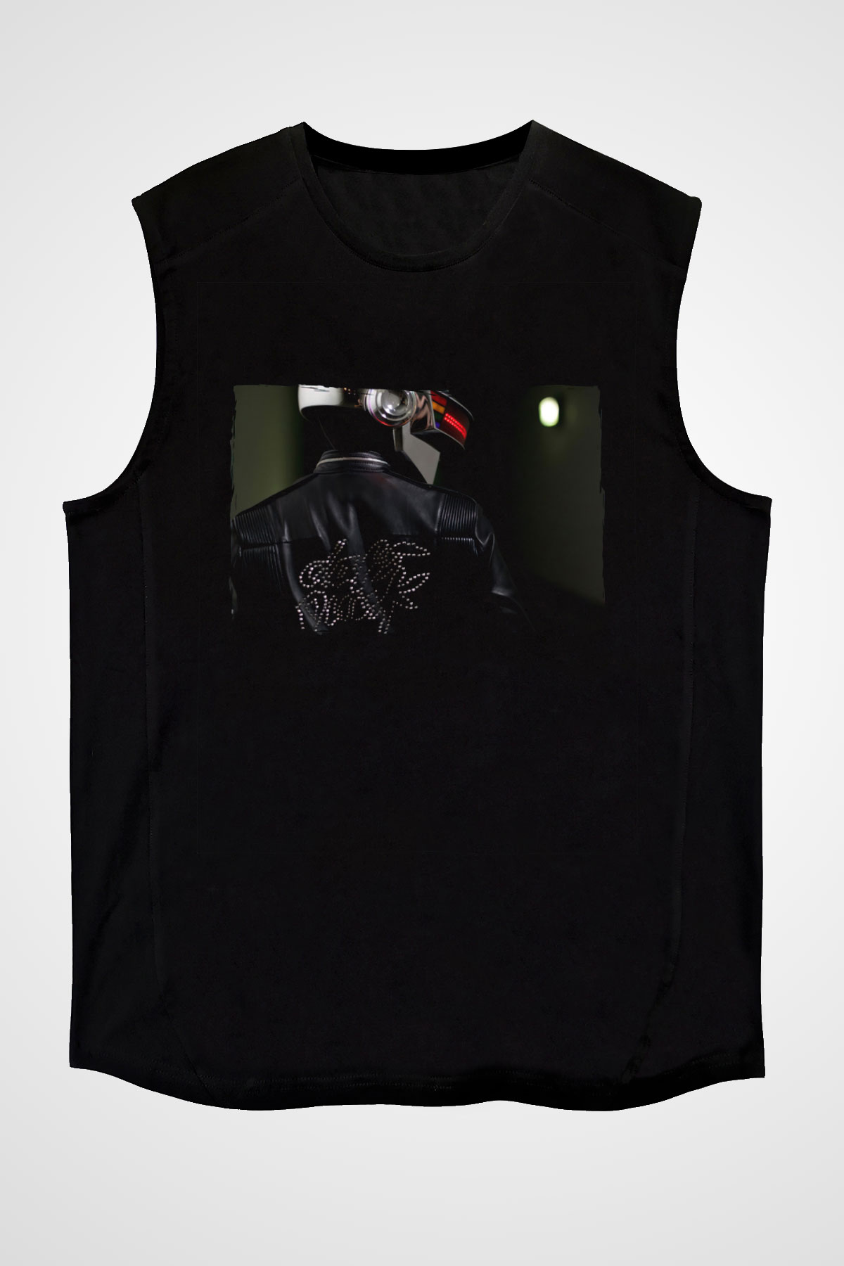 Daft Punk Siyah Unisex Kolsuz Tişört