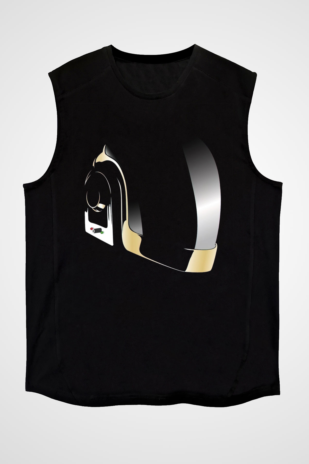 Daft Punk Siyah Unisex Kolsuz Tişört