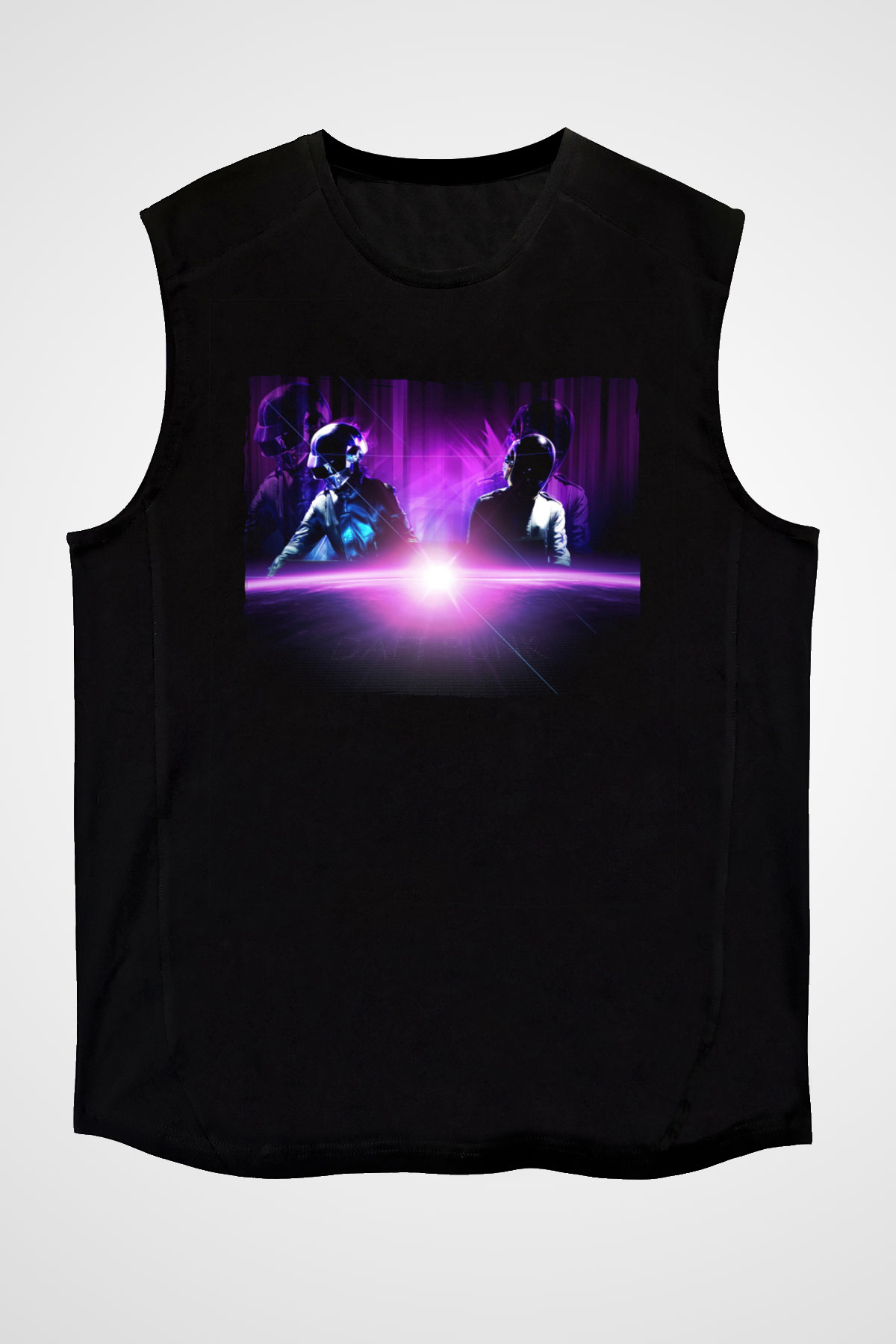 Daft Punk Siyah Unisex Kolsuz Tişört