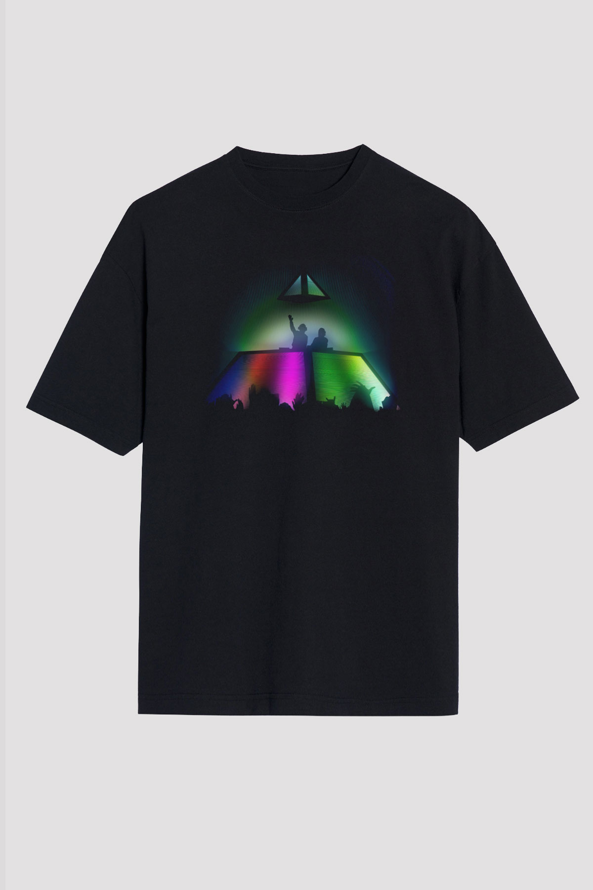 Daft Punk Siyah Unisex Oversize Tişört T-Shirt