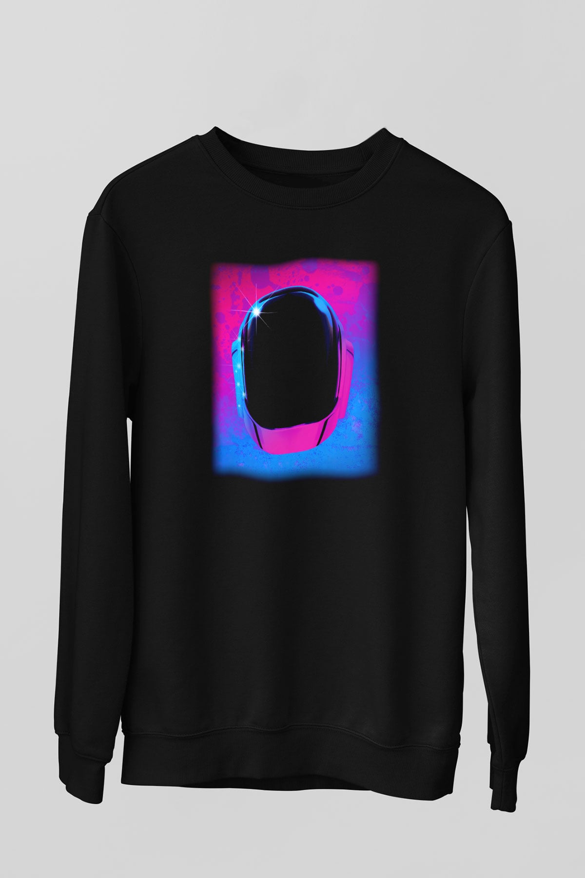 Daft Punk Siyah Unisex Sweatshirt