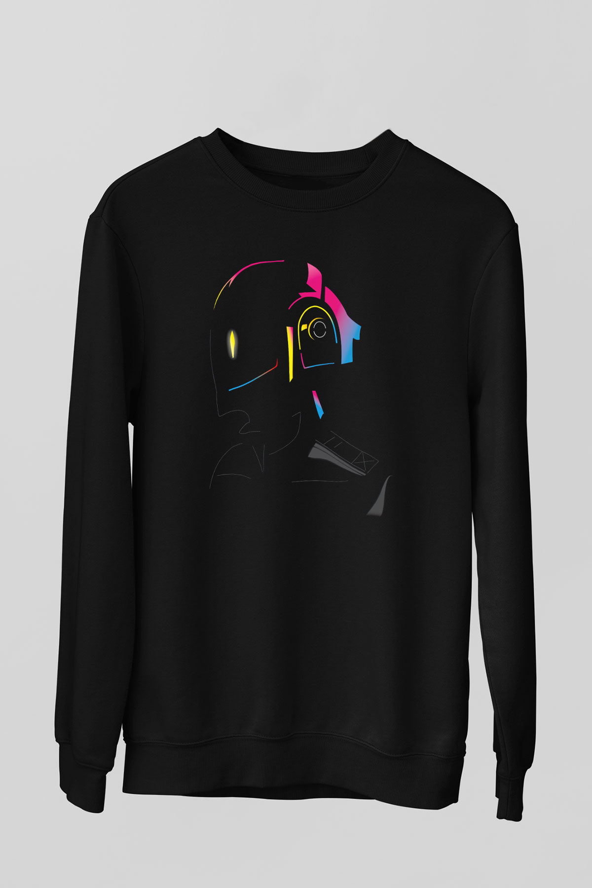 Daft Punk Siyah Unisex Sweatshirt