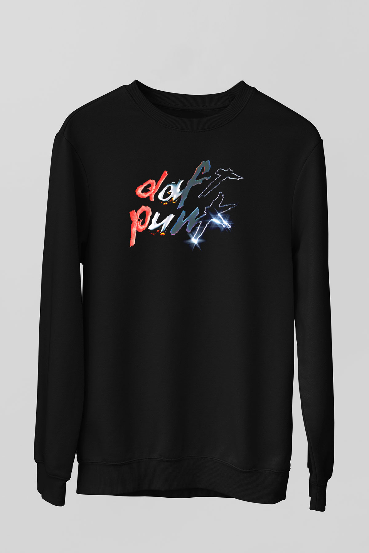 Daft Punk Siyah Unisex Sweatshirt