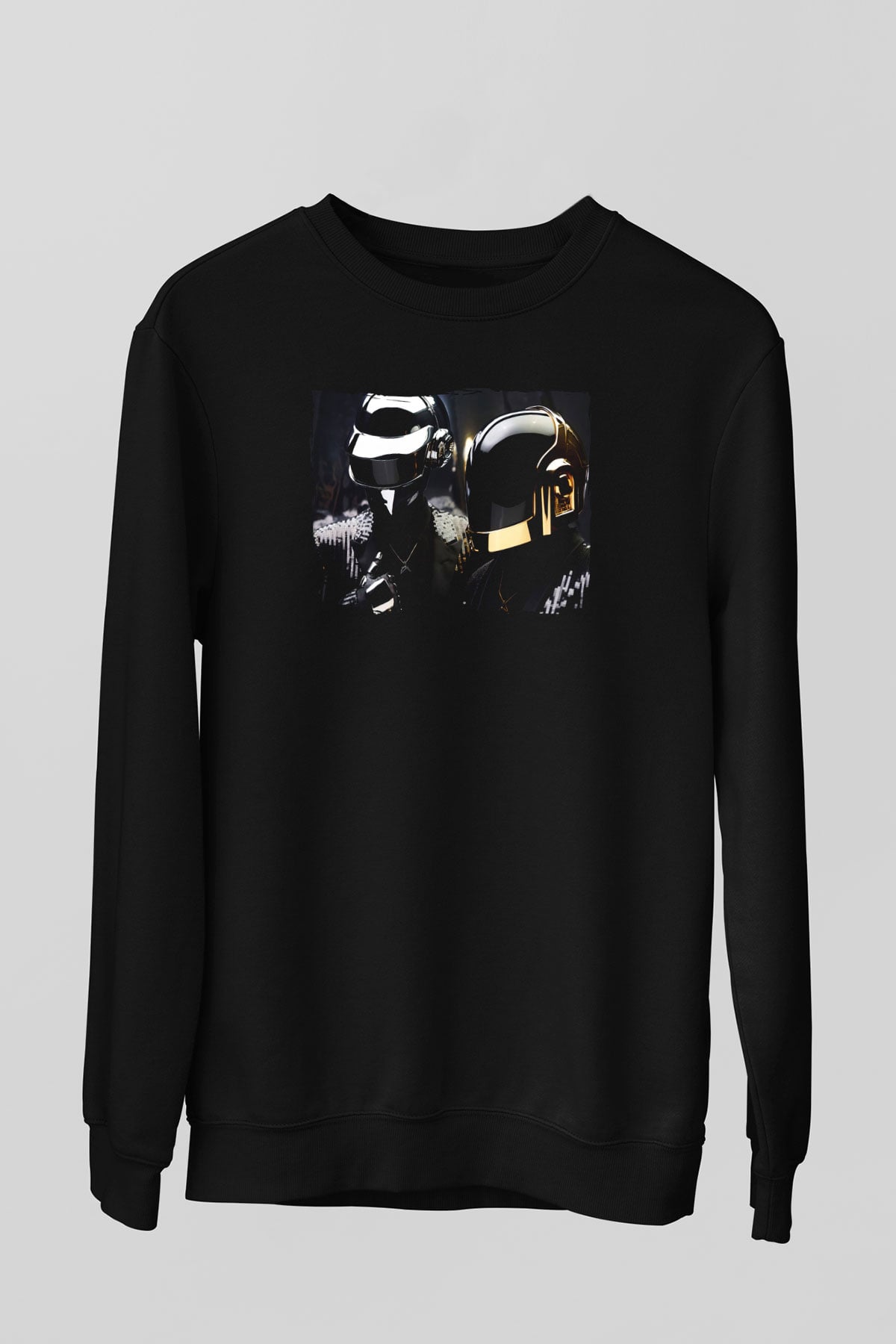 Daft Punk Siyah Unisex Sweatshirt