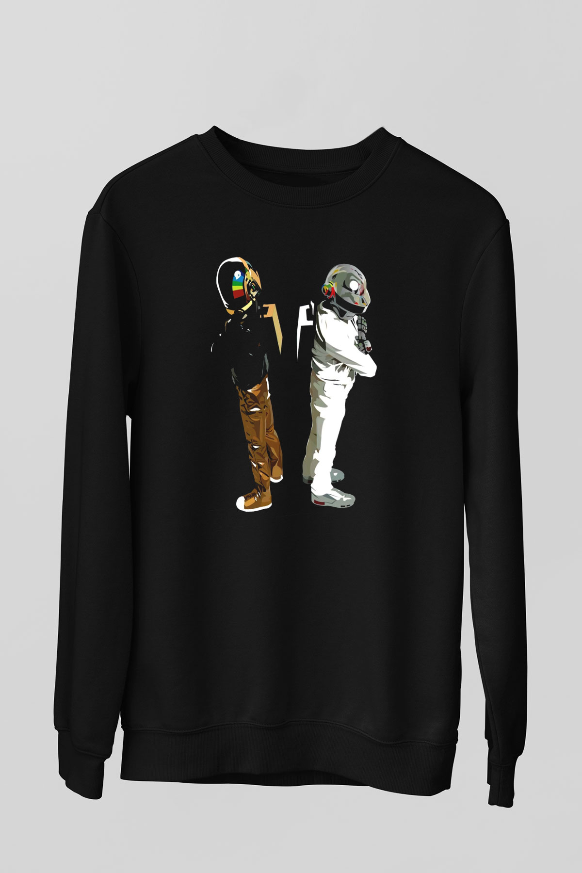 Daft Punk Siyah Unisex Sweatshirt