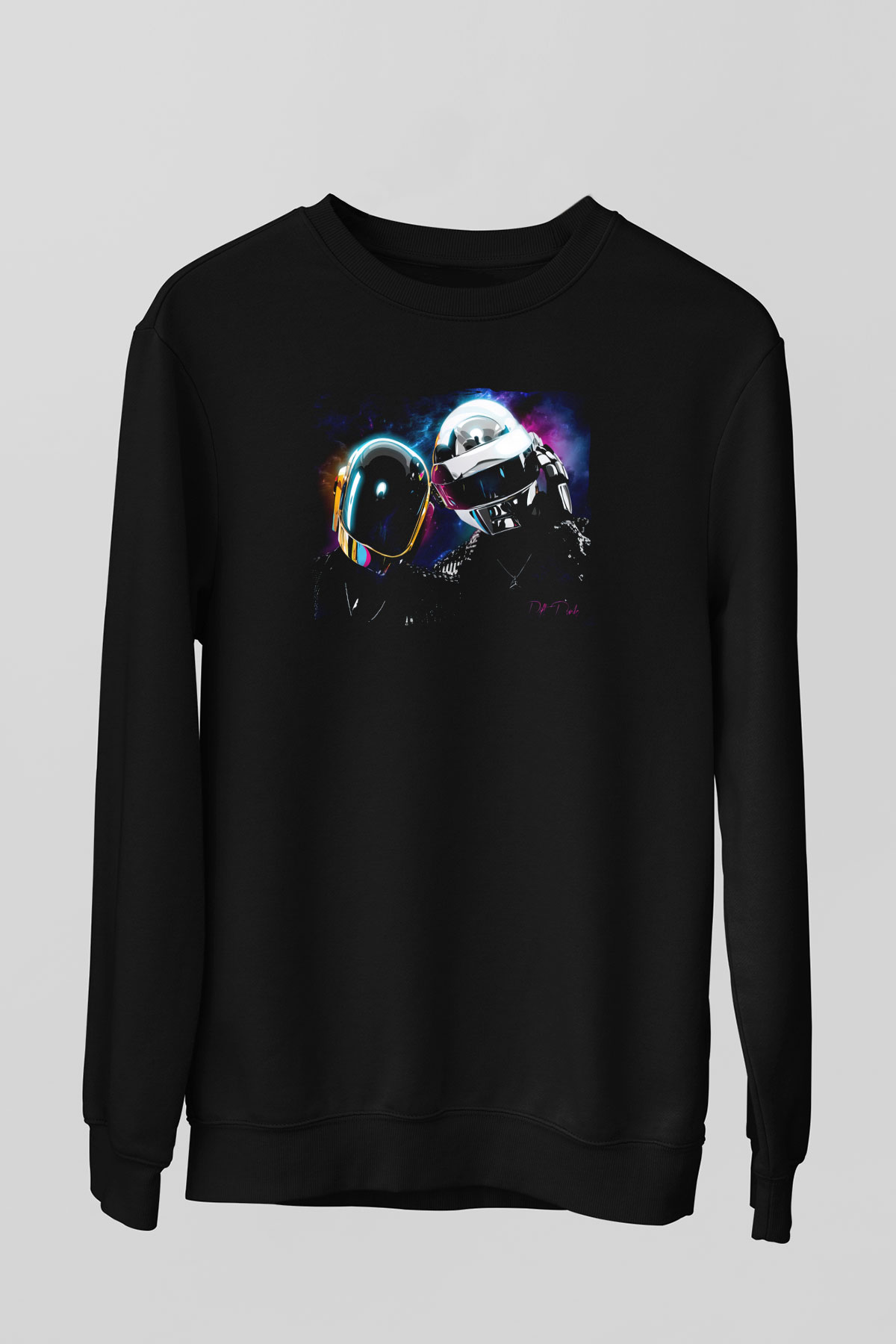 Daft Punk Siyah Unisex Sweatshirt