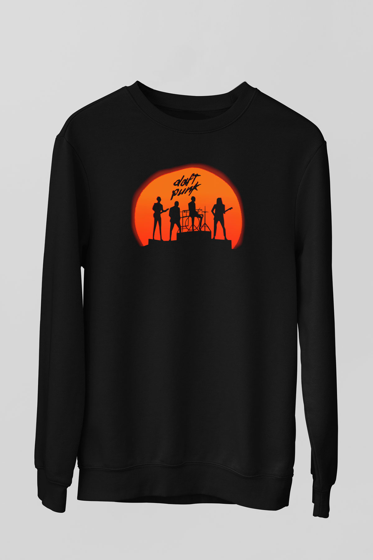 Daft Punk Siyah Unisex Sweatshirt