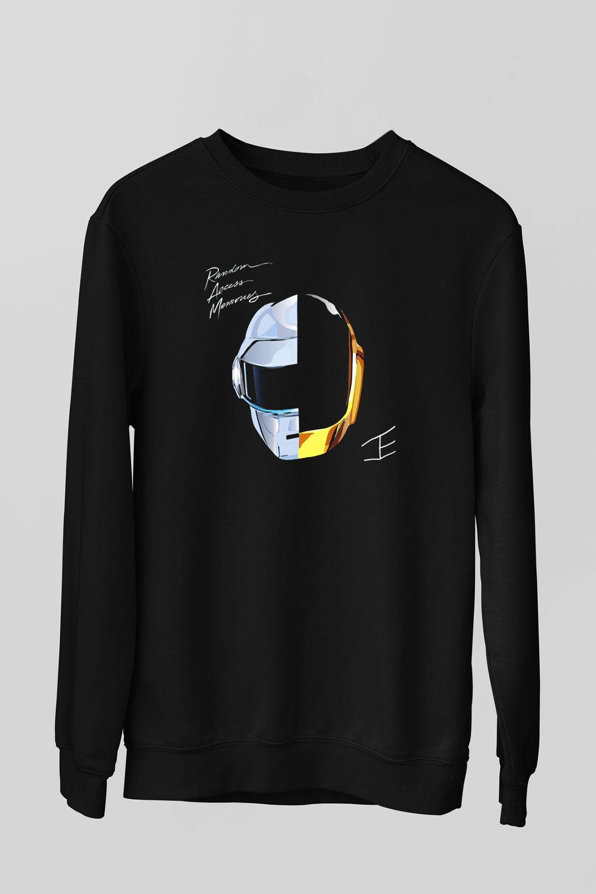 Daft Punk Siyah Unisex Sweatshirt