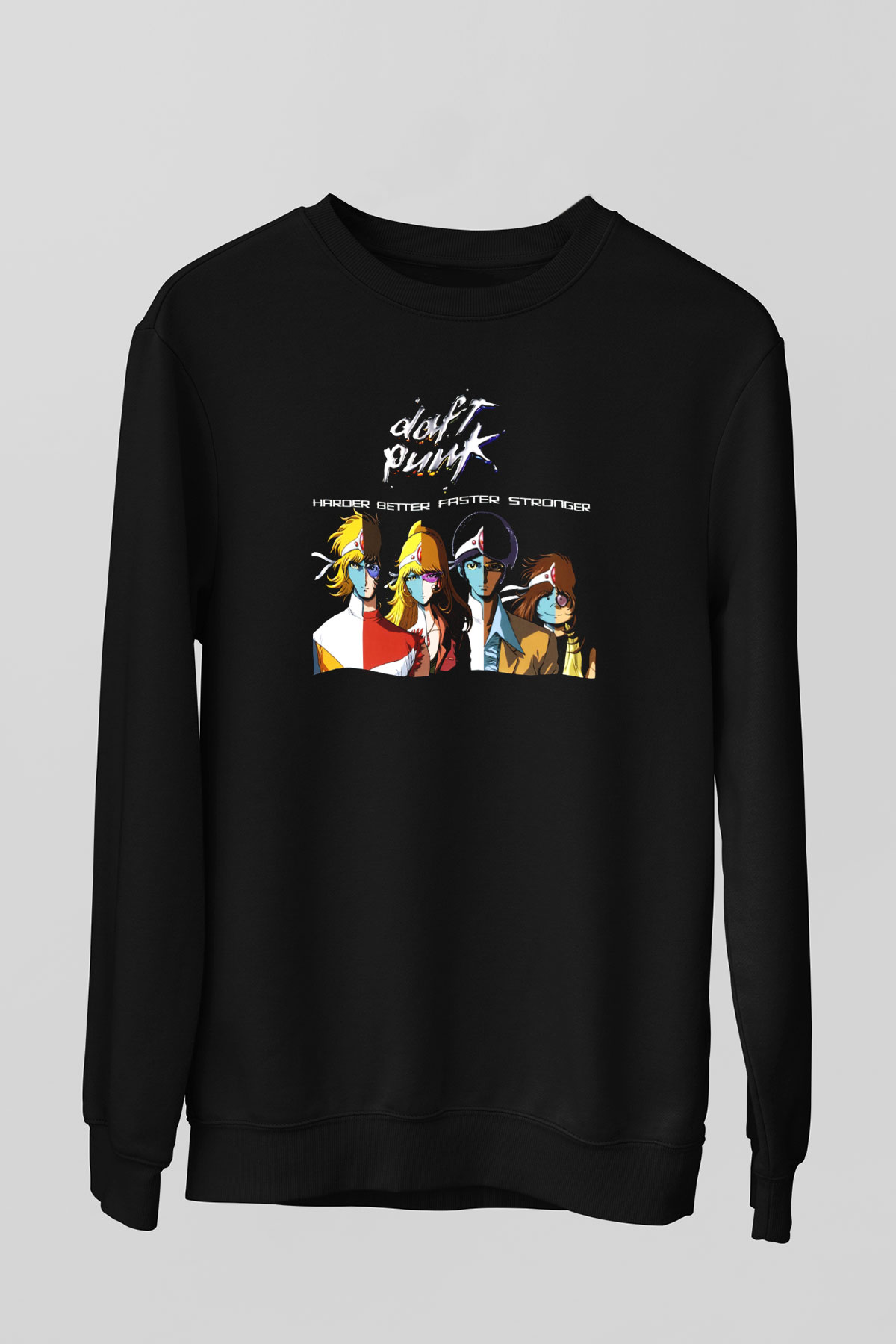 Daft Punk Siyah Unisex Sweatshirt