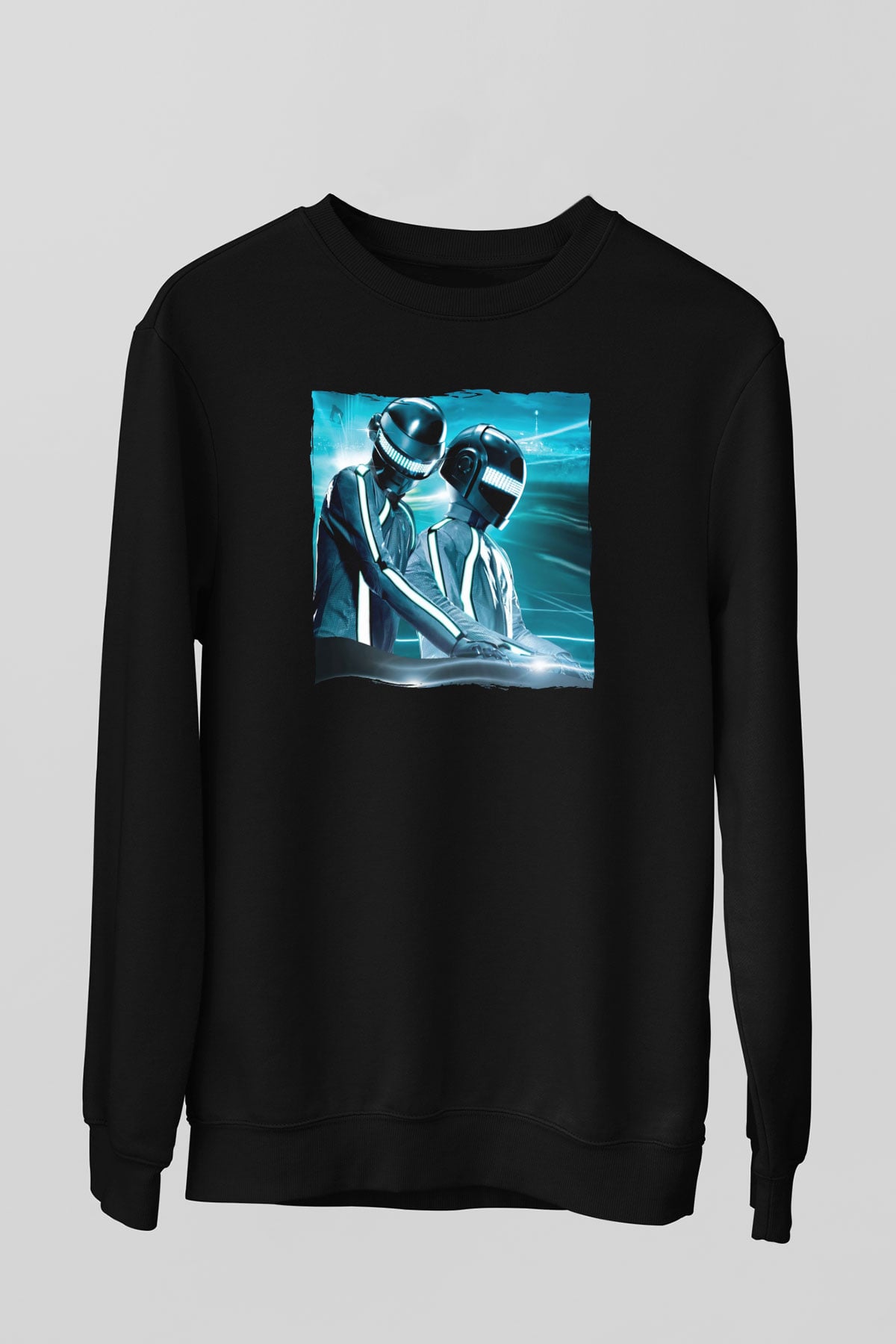Daft Punk Siyah Unisex Sweatshirt