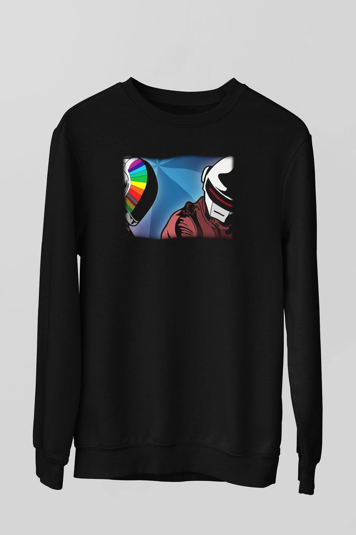 Daft Punk Siyah Unisex Sweatshirt