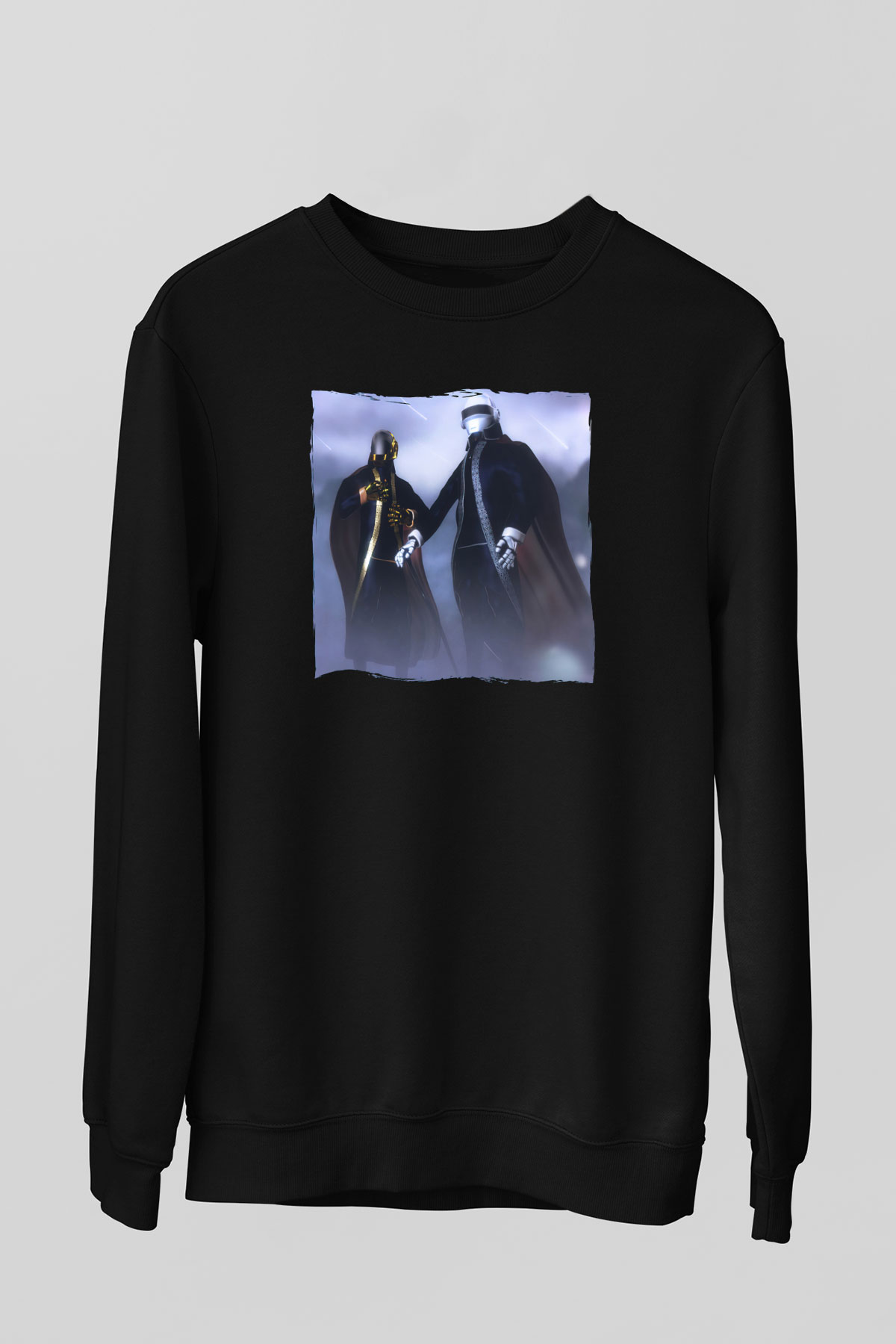 Daft Punk Siyah Unisex Sweatshirt