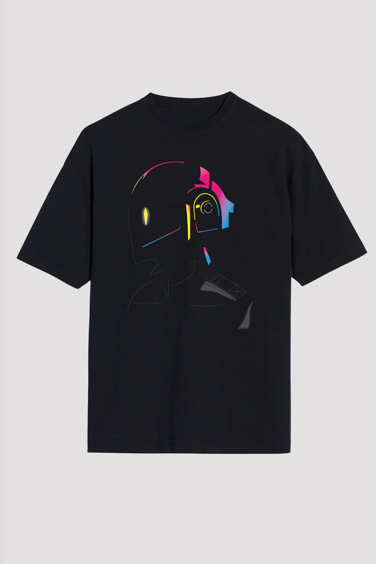 Daft Punk Siyah Unisex Tişört T-Shirt - TişörtFabrikası
