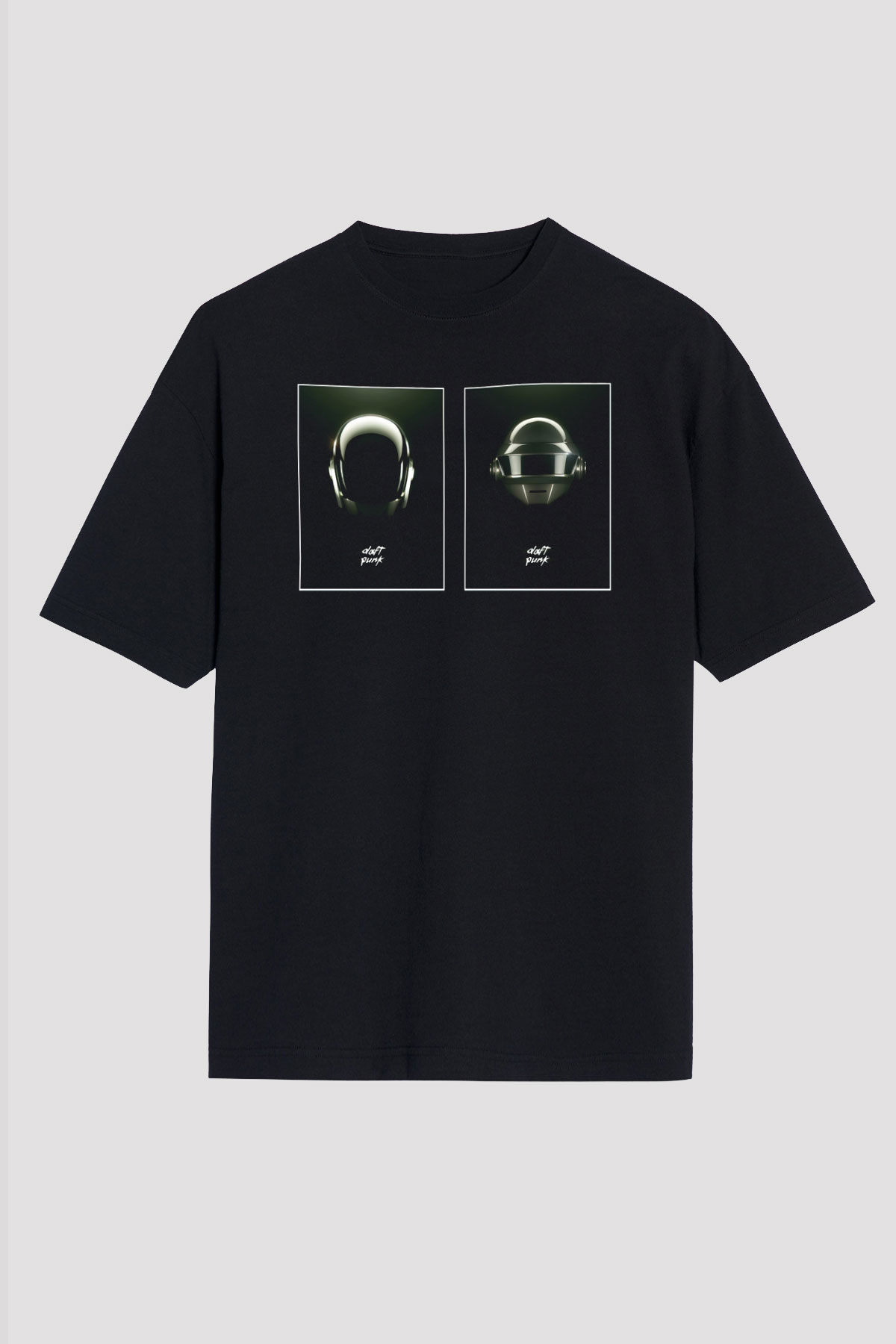 Daft Punk Siyah Unisex Tişört T-Shirt - TişörtFabrikası