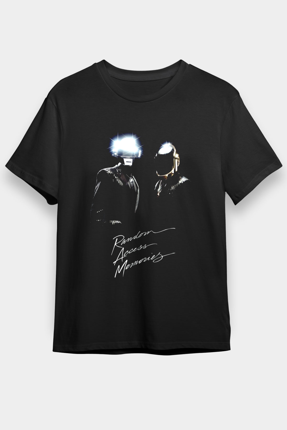 Daft Punk Siyah Unisex Tişört T-Shirt - TişörtFabrikası