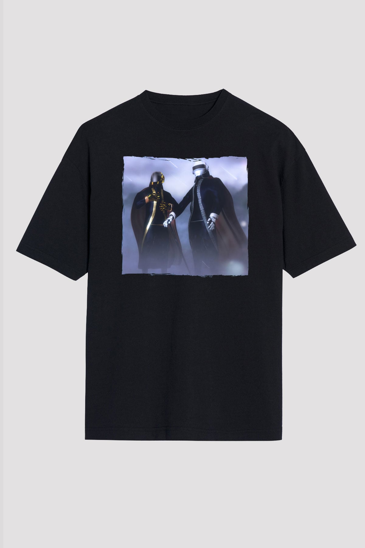Daft Punk Siyah Unisex Tişört T-Shirt - TişörtFabrikası