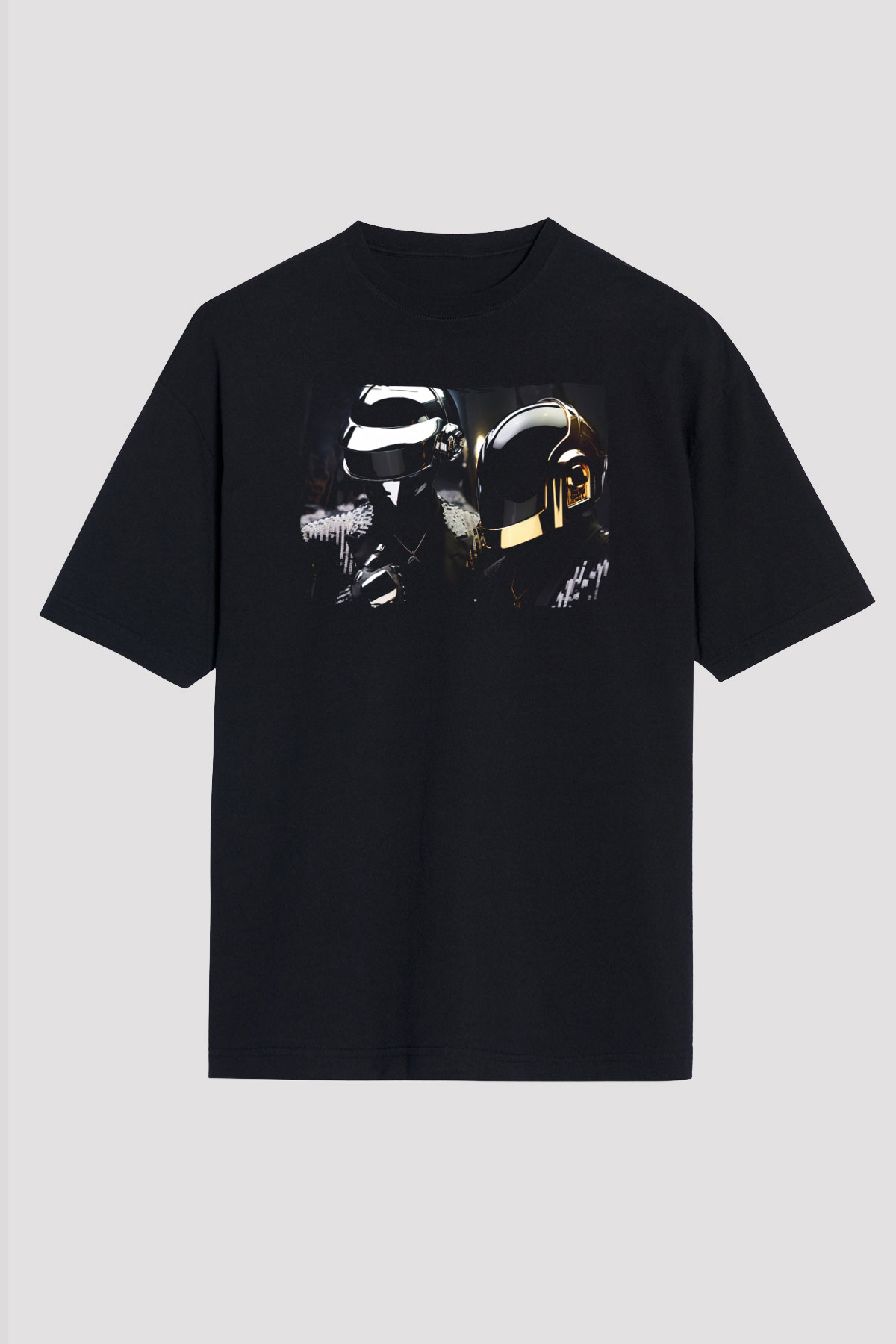 Daft Punk Siyah Unisex Tişört T-Shirt - TişörtFabrikası