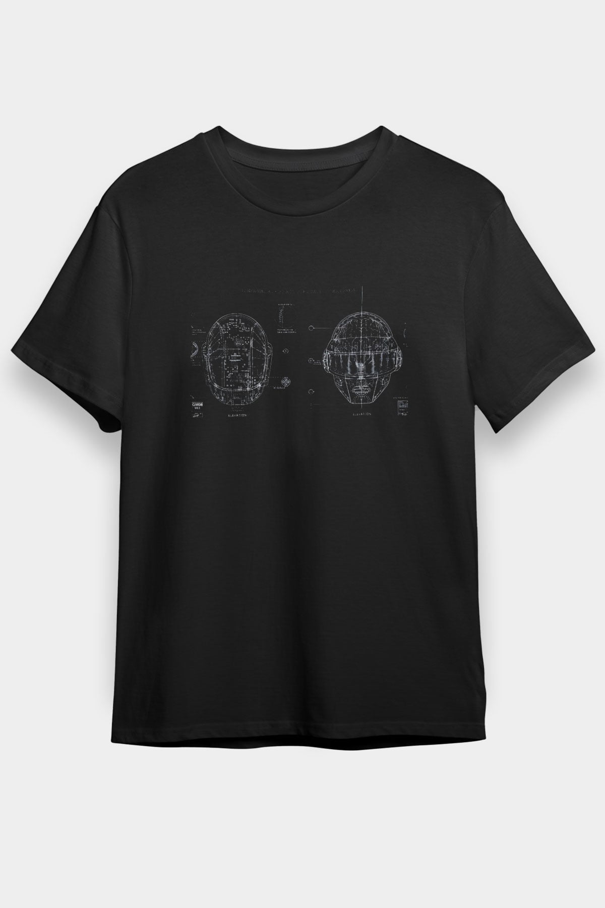 Daft Punk Siyah Unisex Tişört T-Shirt - TişörtFabrikası