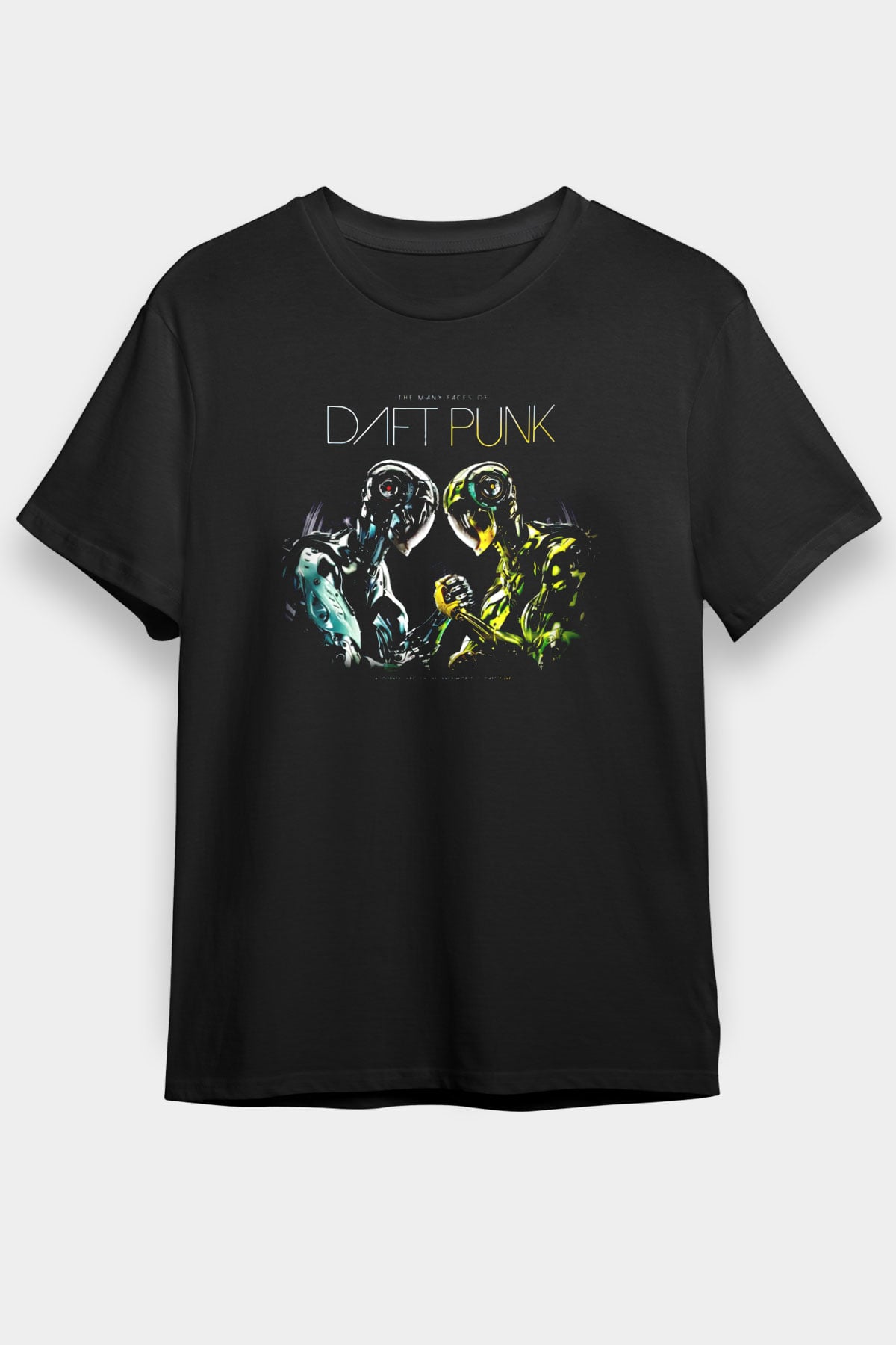 Daft Punk Siyah Unisex Tişört T-Shirt - TişörtFabrikası