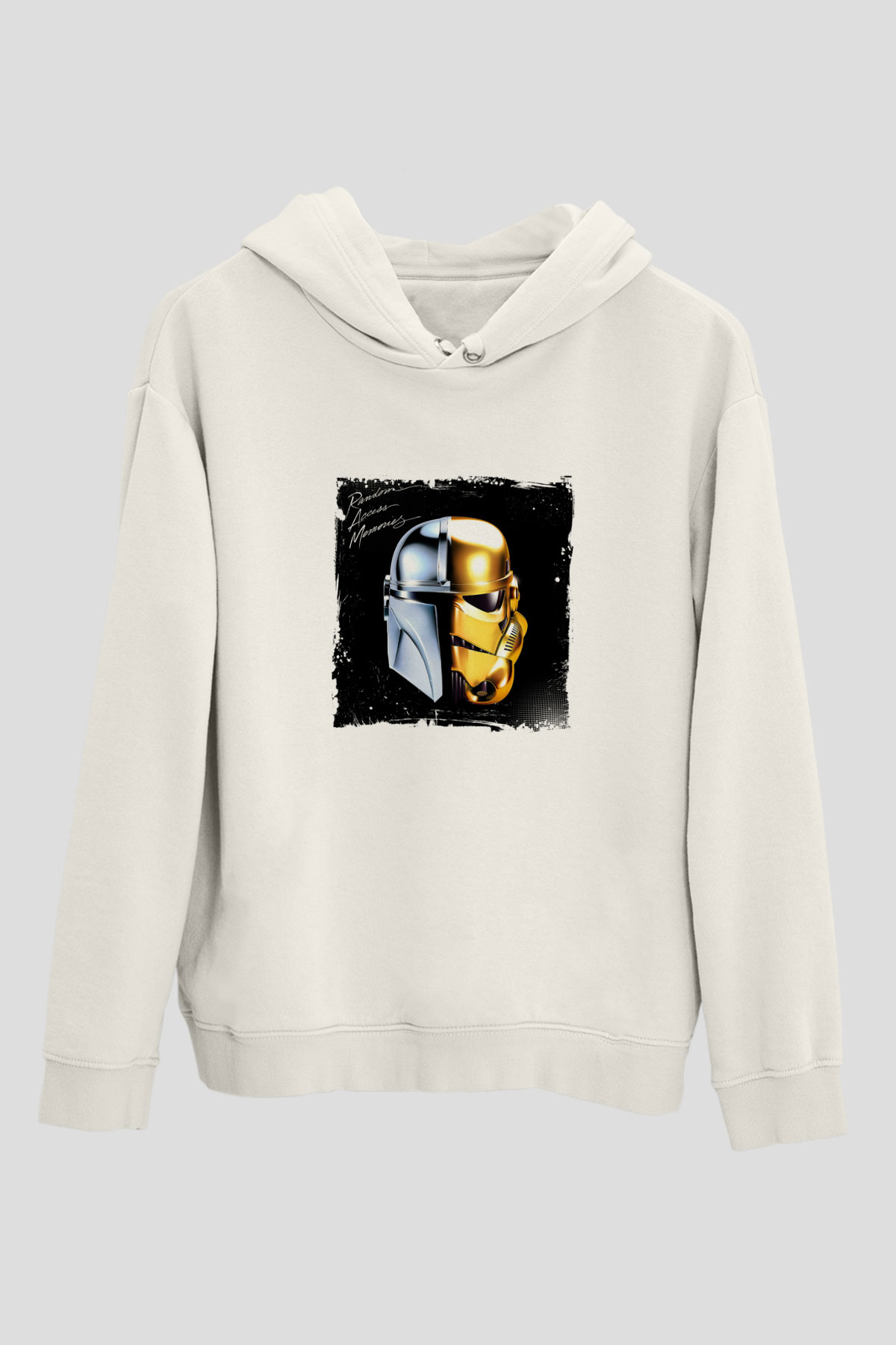 Daft PunkBaskılı Beyaz Hoodie