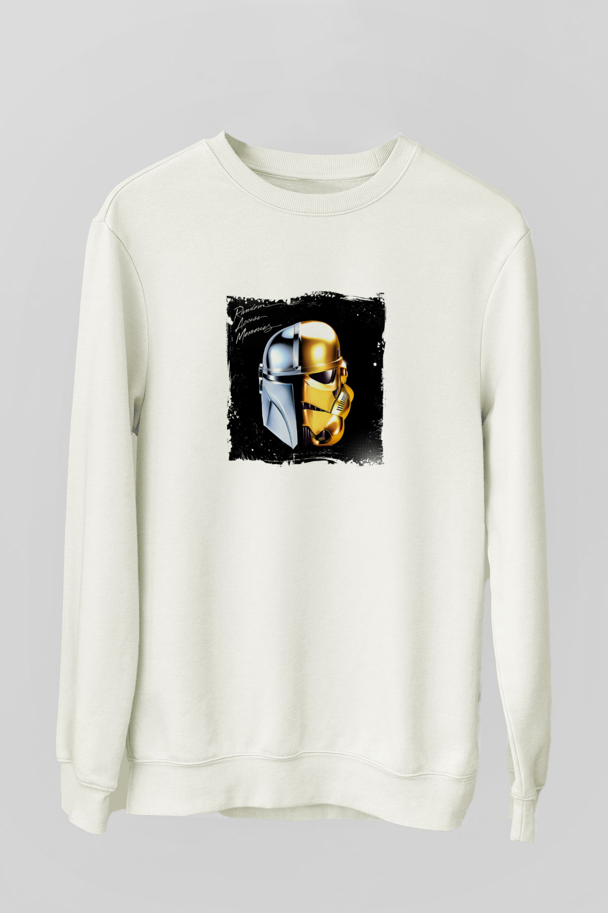 Daft PunkBaskılı Beyaz Sweatshirt