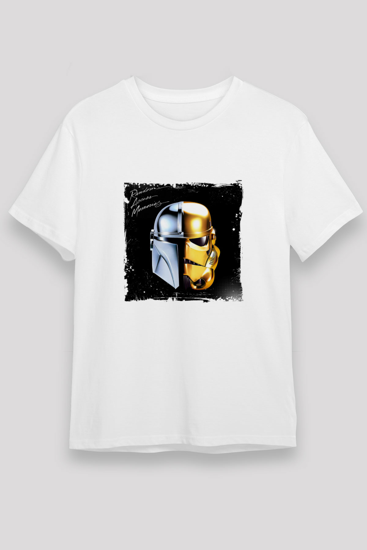 Daft PunkBaskılı Beyaz Tişört