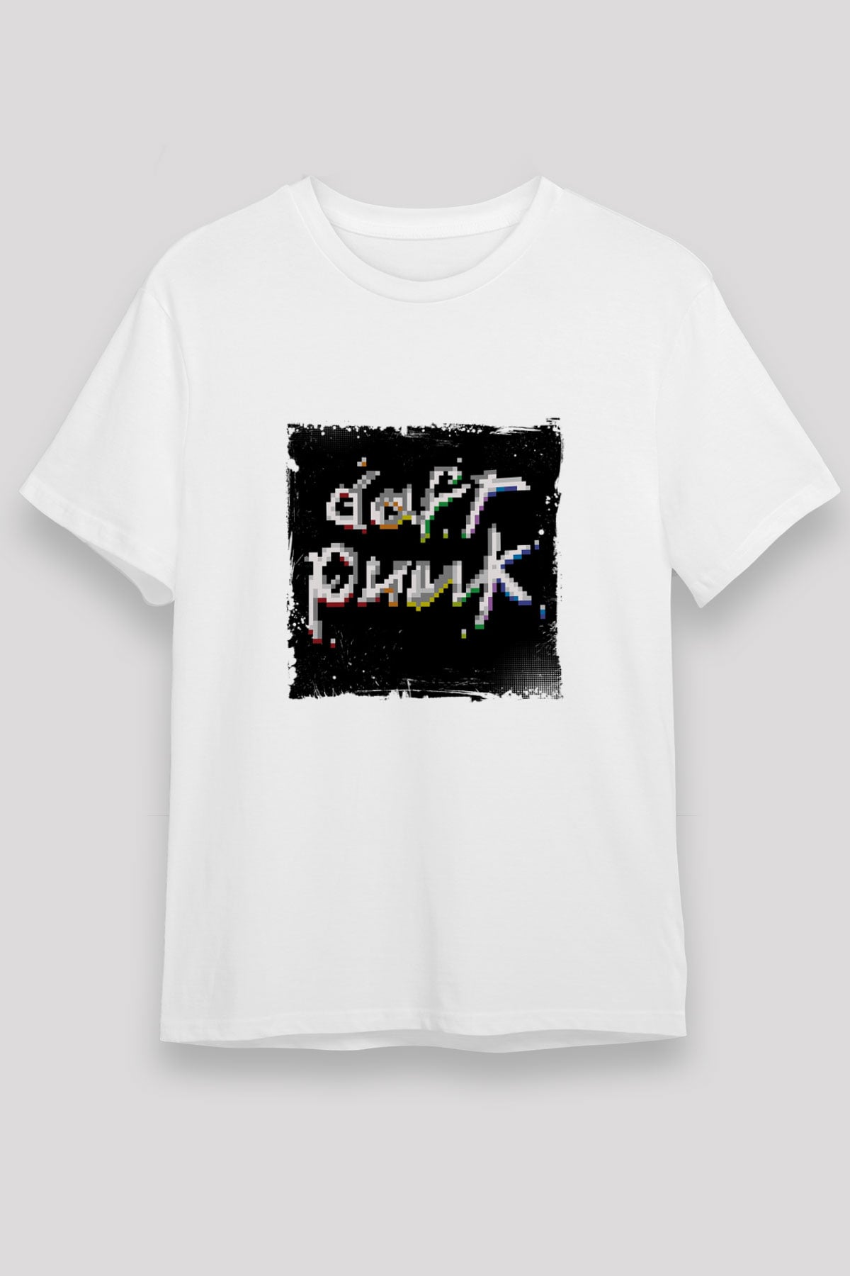 Daft PunkBaskılı Beyaz Tişört