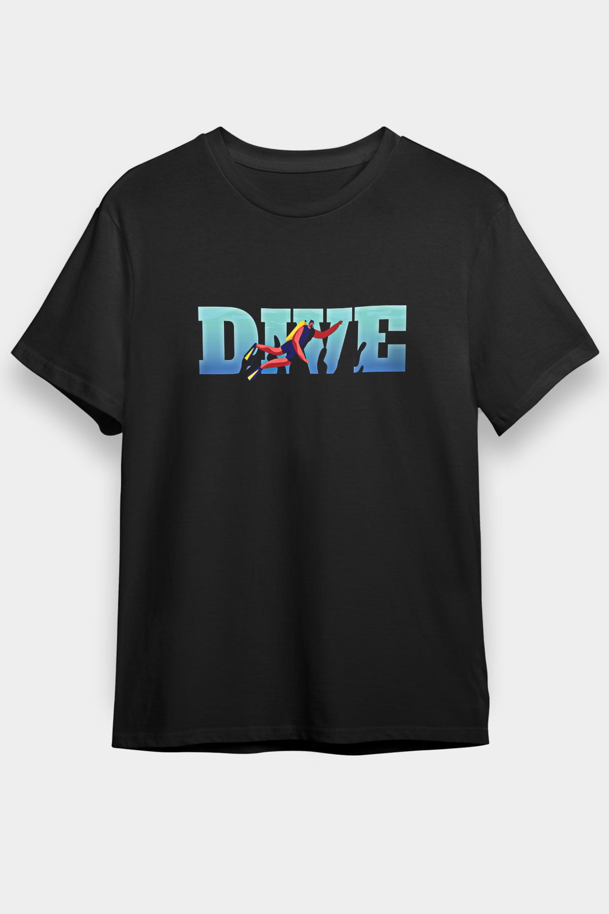 Dağcılık - Mountaineering Baskılı Unisex Siyah Tişört - Tshirt