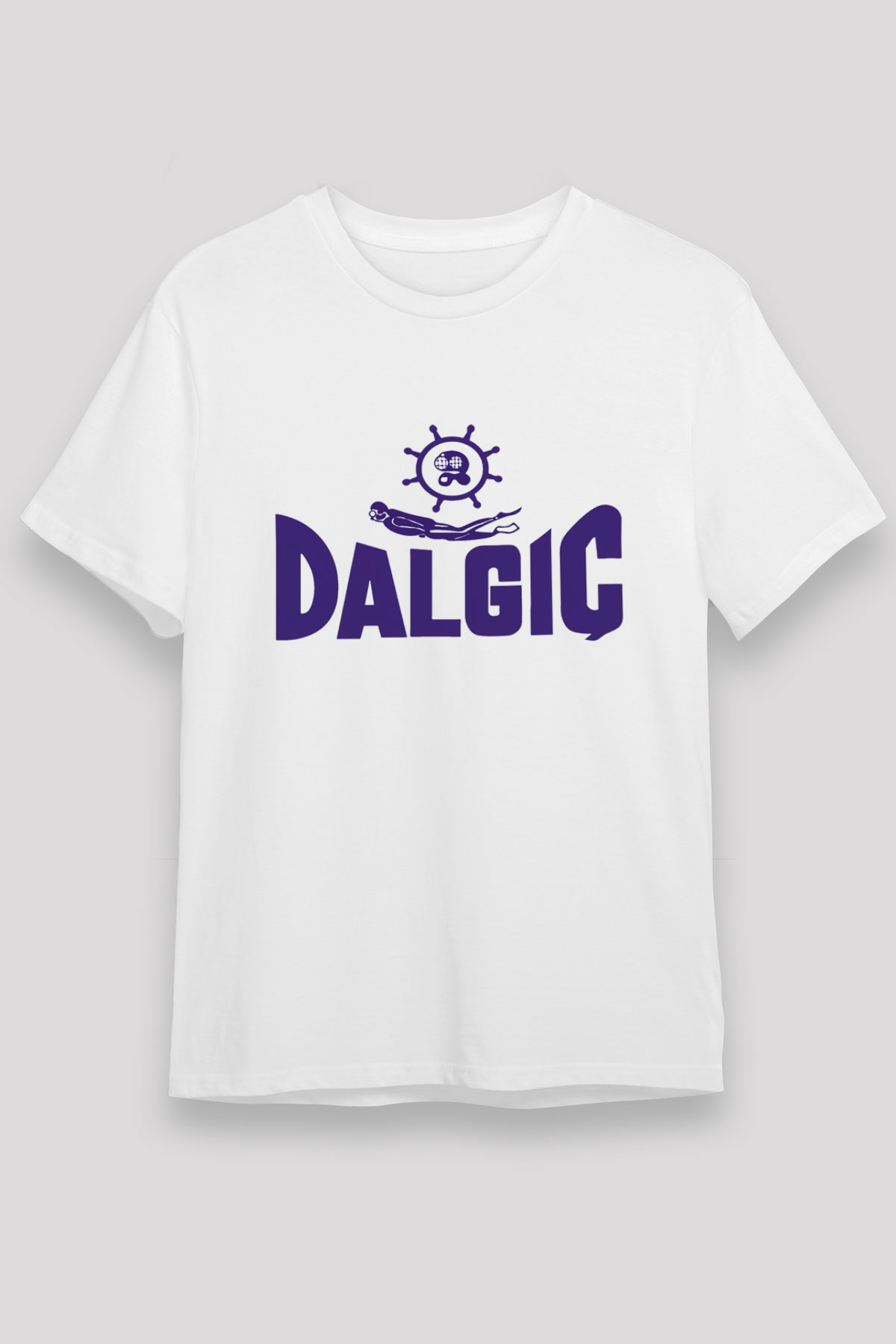 Dalgıç Beyaz Unisex Tişört T-Shirt - TişörtFabrikası