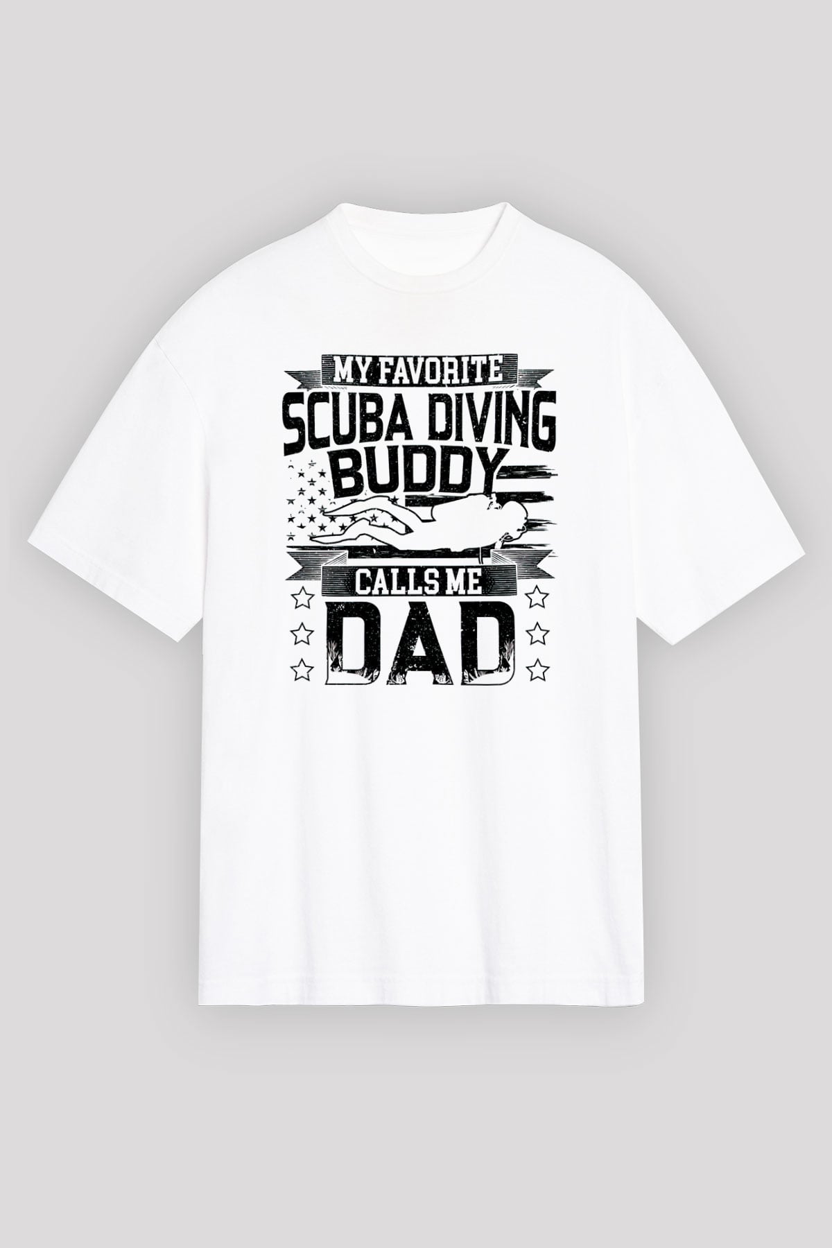 Dalgıç Beyaz Unisex Tişört T-Shirt - TişörtFabrikası