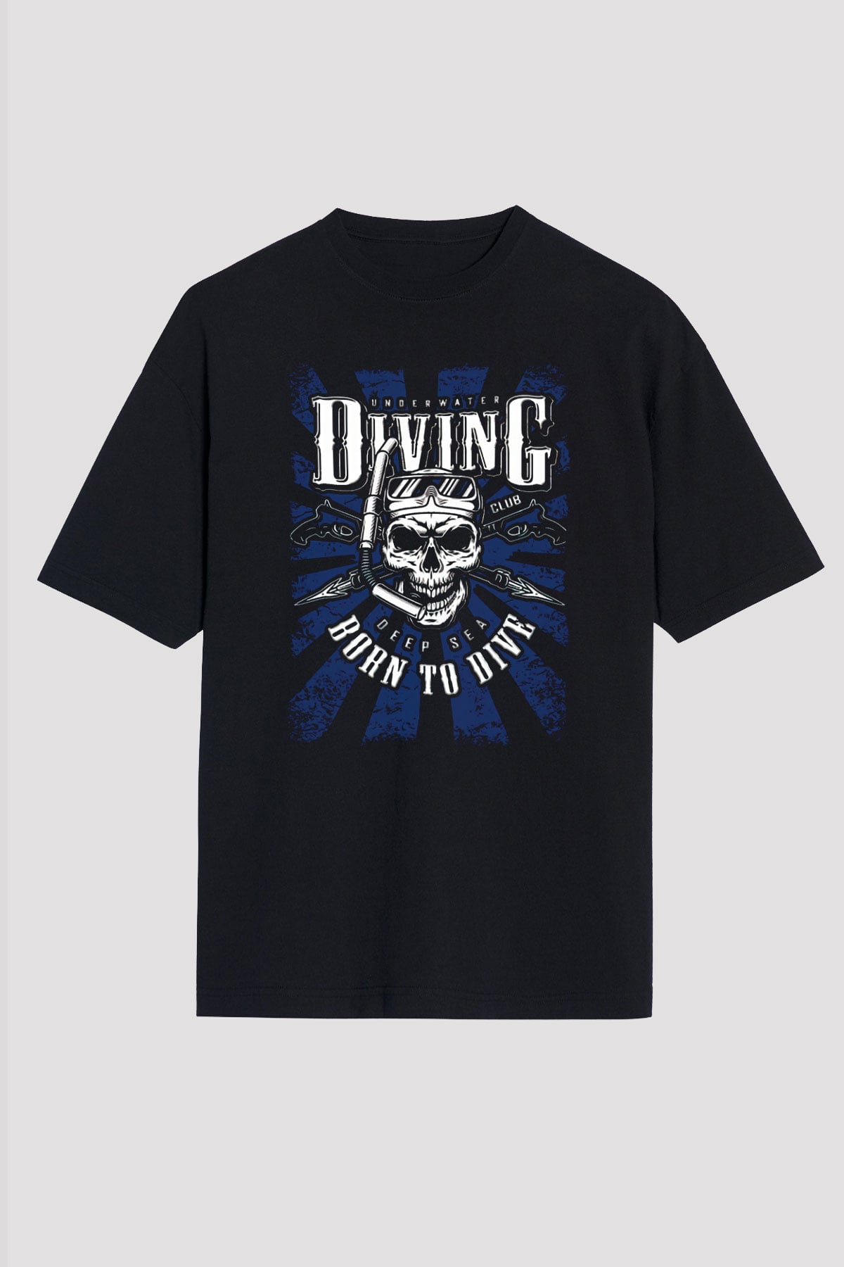 Dalgıç Siyah Unisex Tişört T-Shirt - TişörtFabrikası